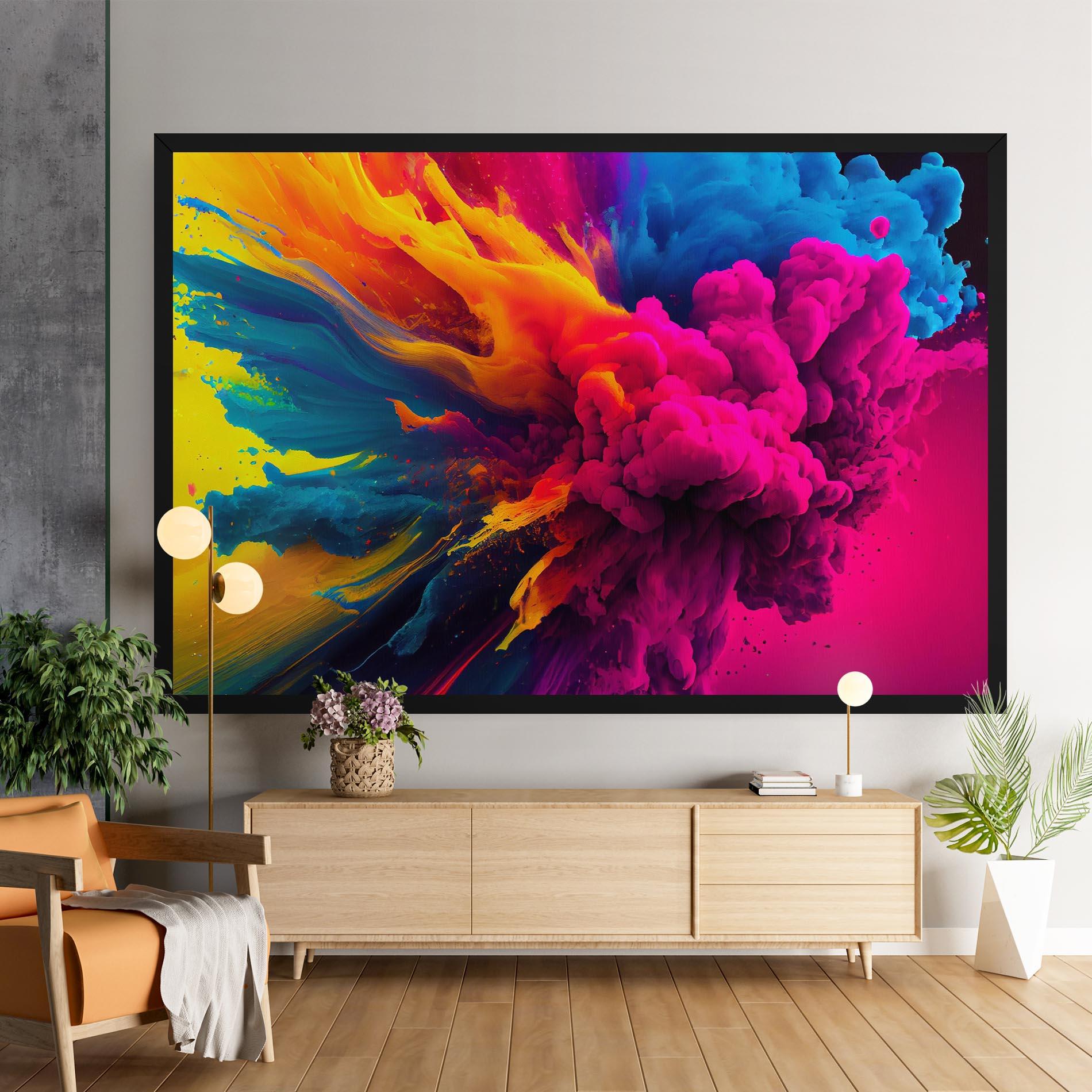 Tablou Canvas Colorful Paint Explosion mockup 9