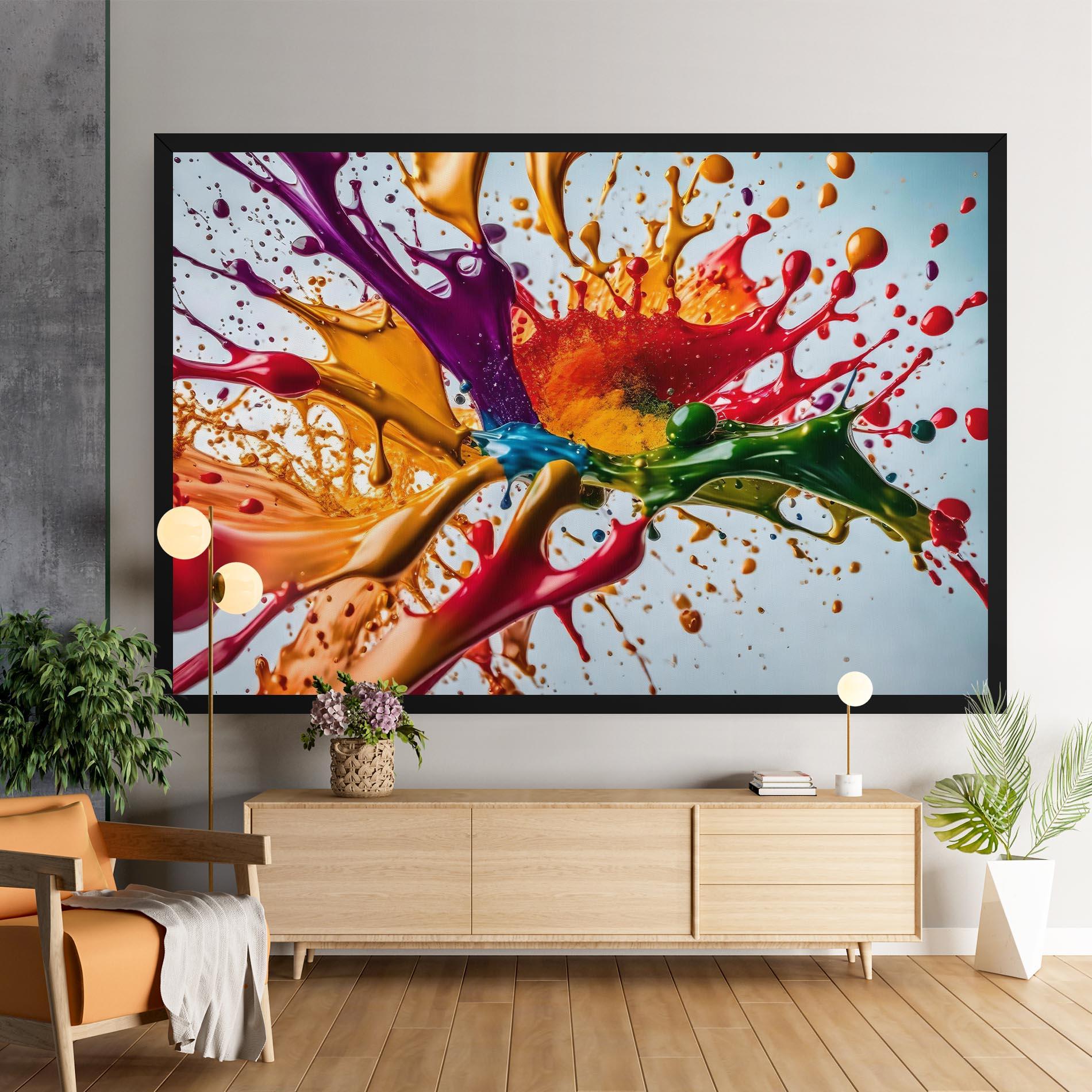 Tablou Canvas Colorful Yellow Rainbow mockup 9