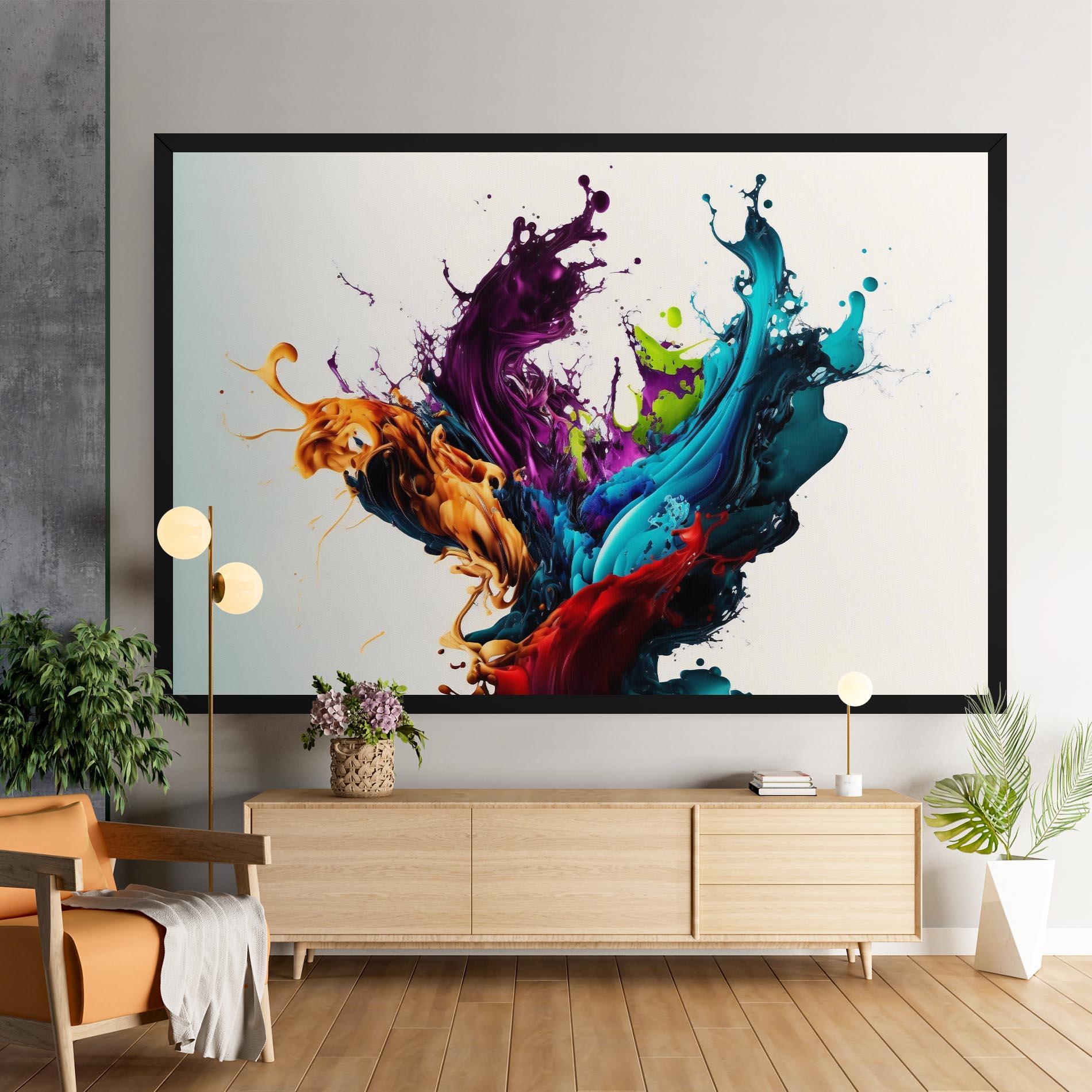 Tablou Canvas Dark Purple Splash mockup 9