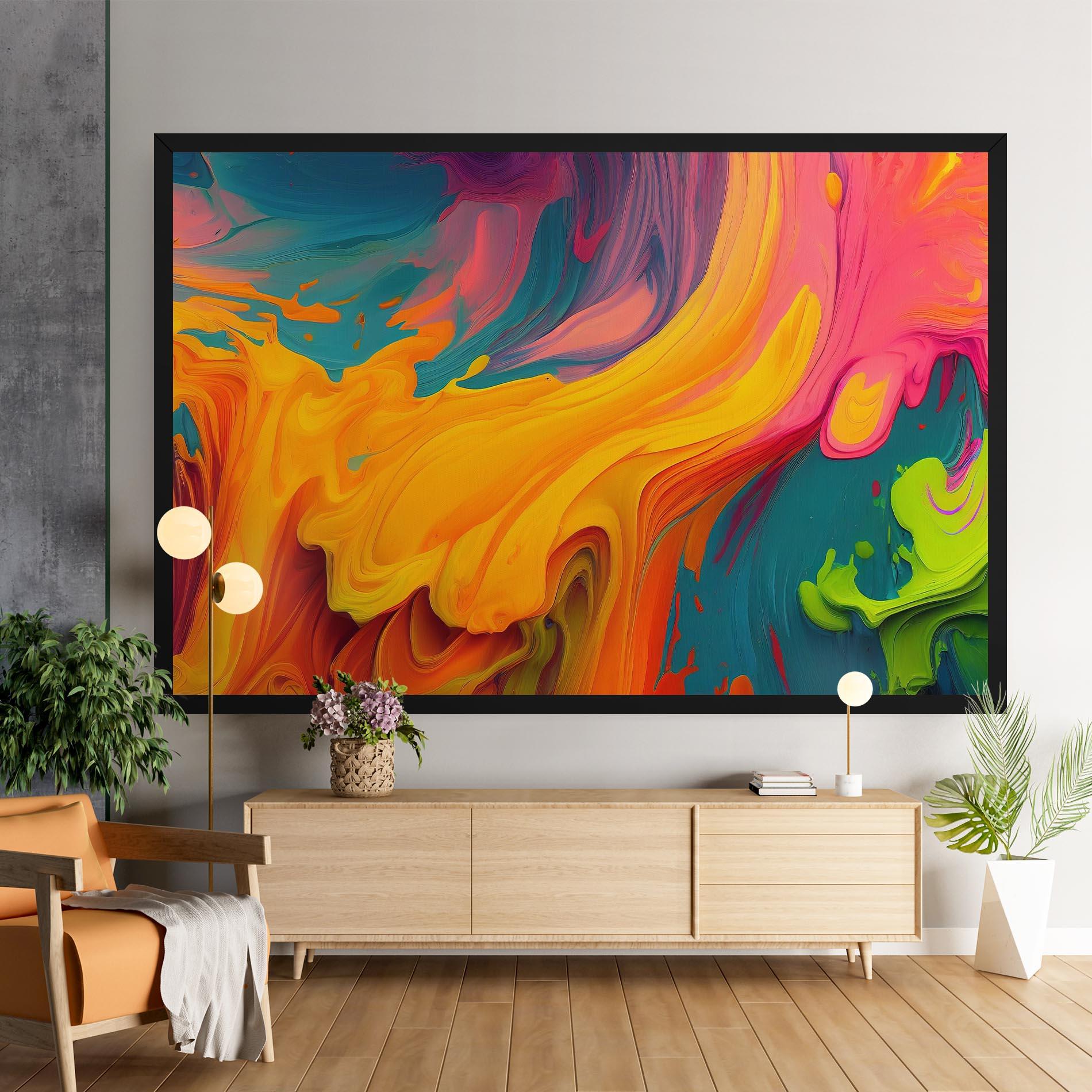 Tablou Canvas Dried Mixed Paint mockup 9