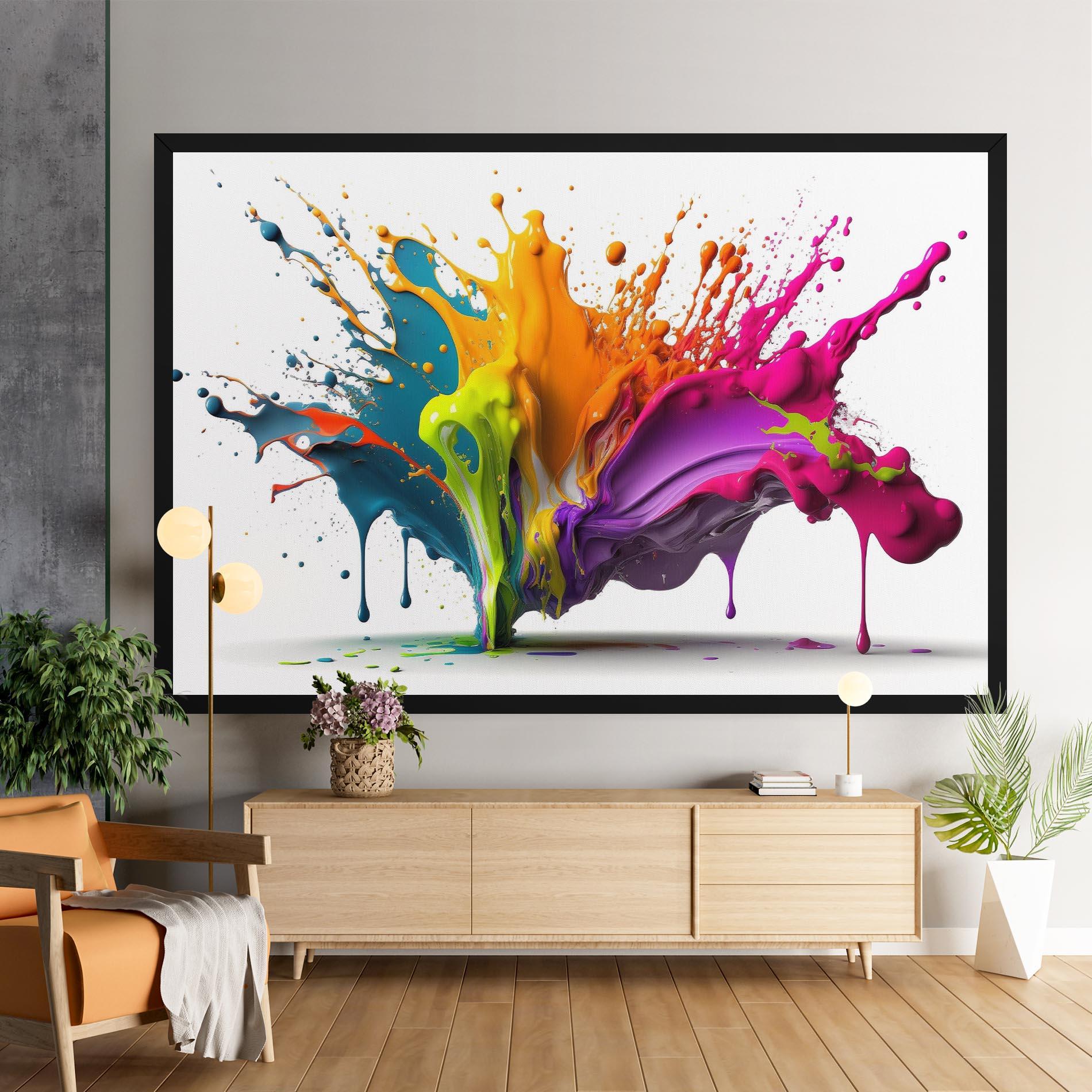 Tablou Canvas Exploding Mixed Liquid mockup 9