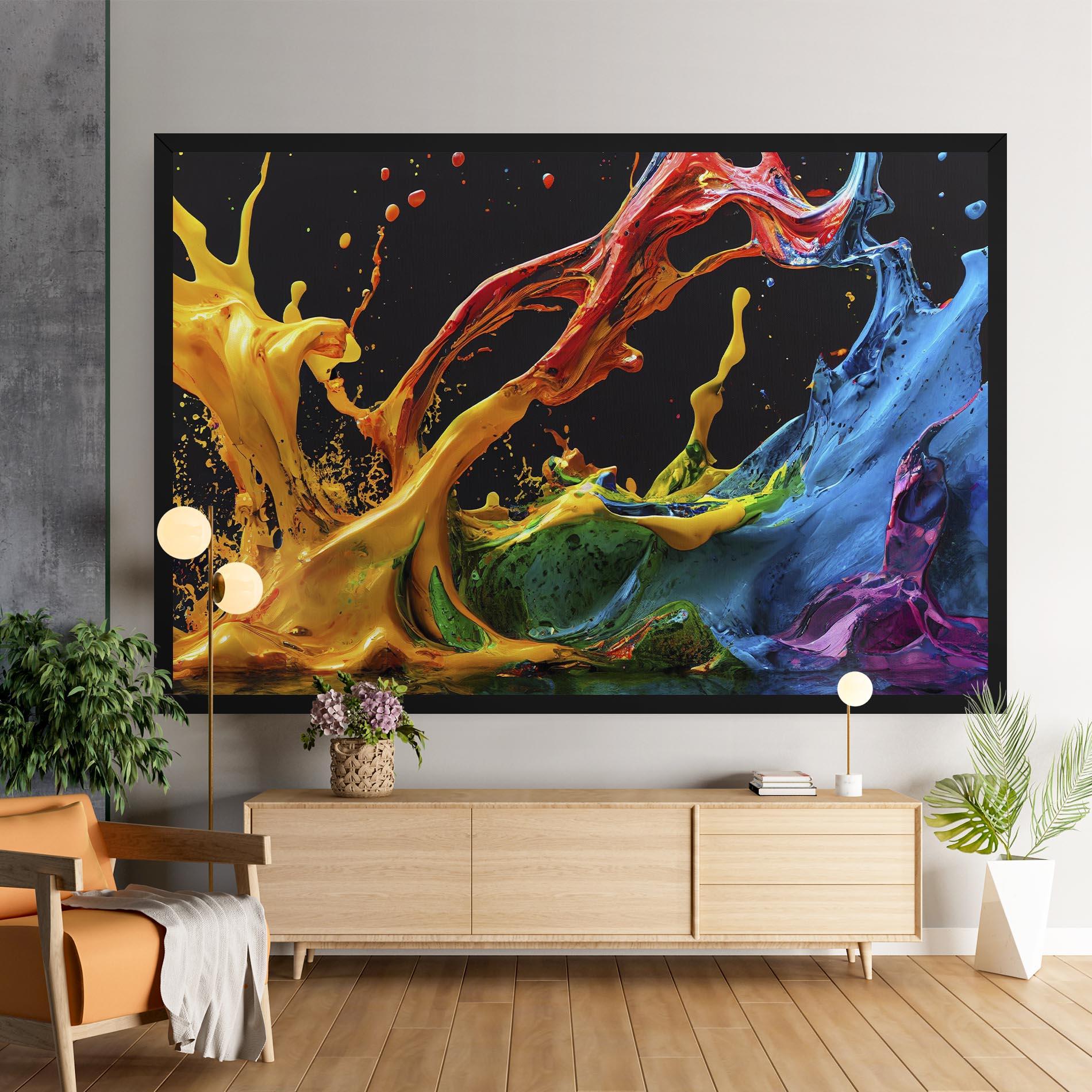 Tablou Canvas Floating Yellow Splay mockup 9