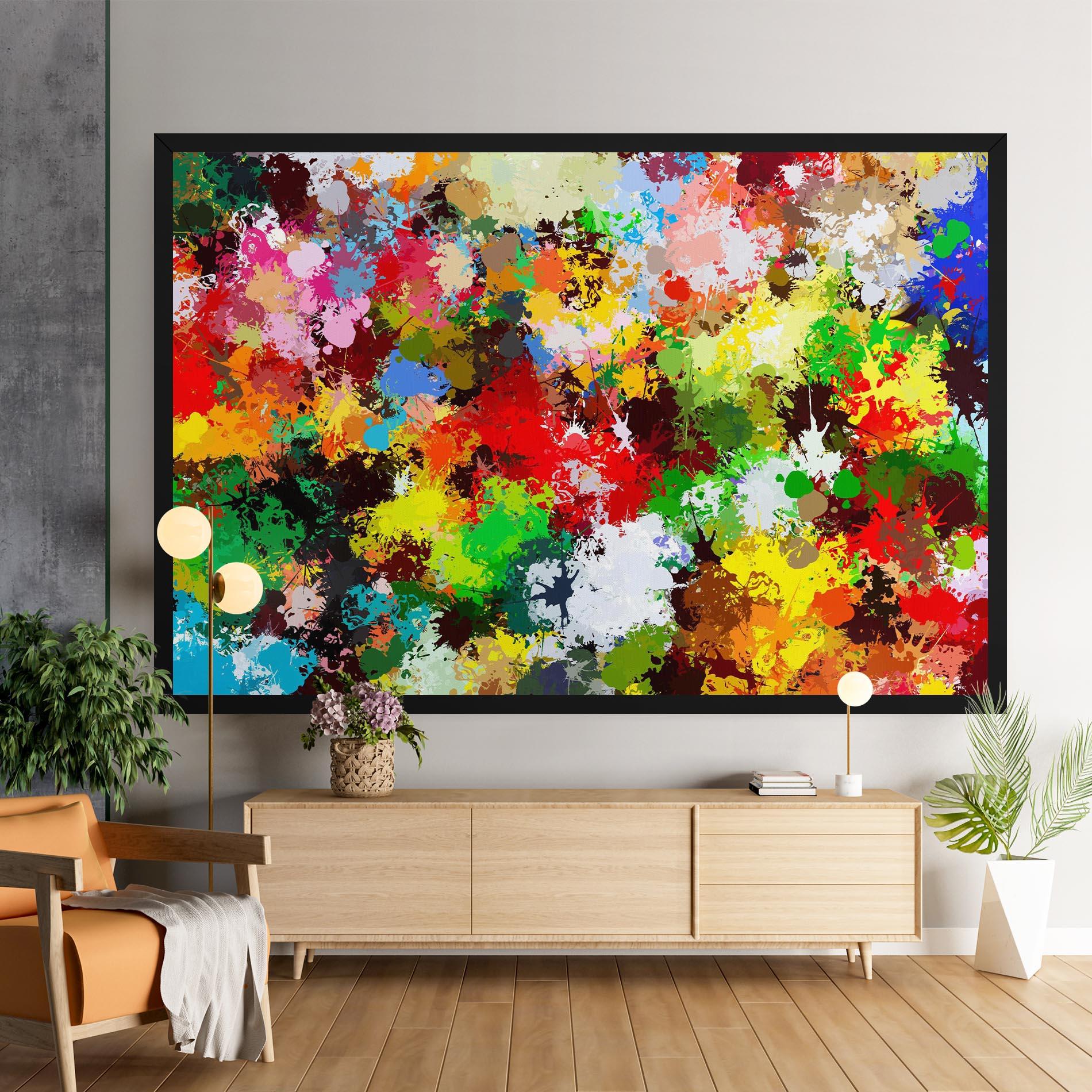 Tablou Canvas Flowers Shaped Stains mockup 9