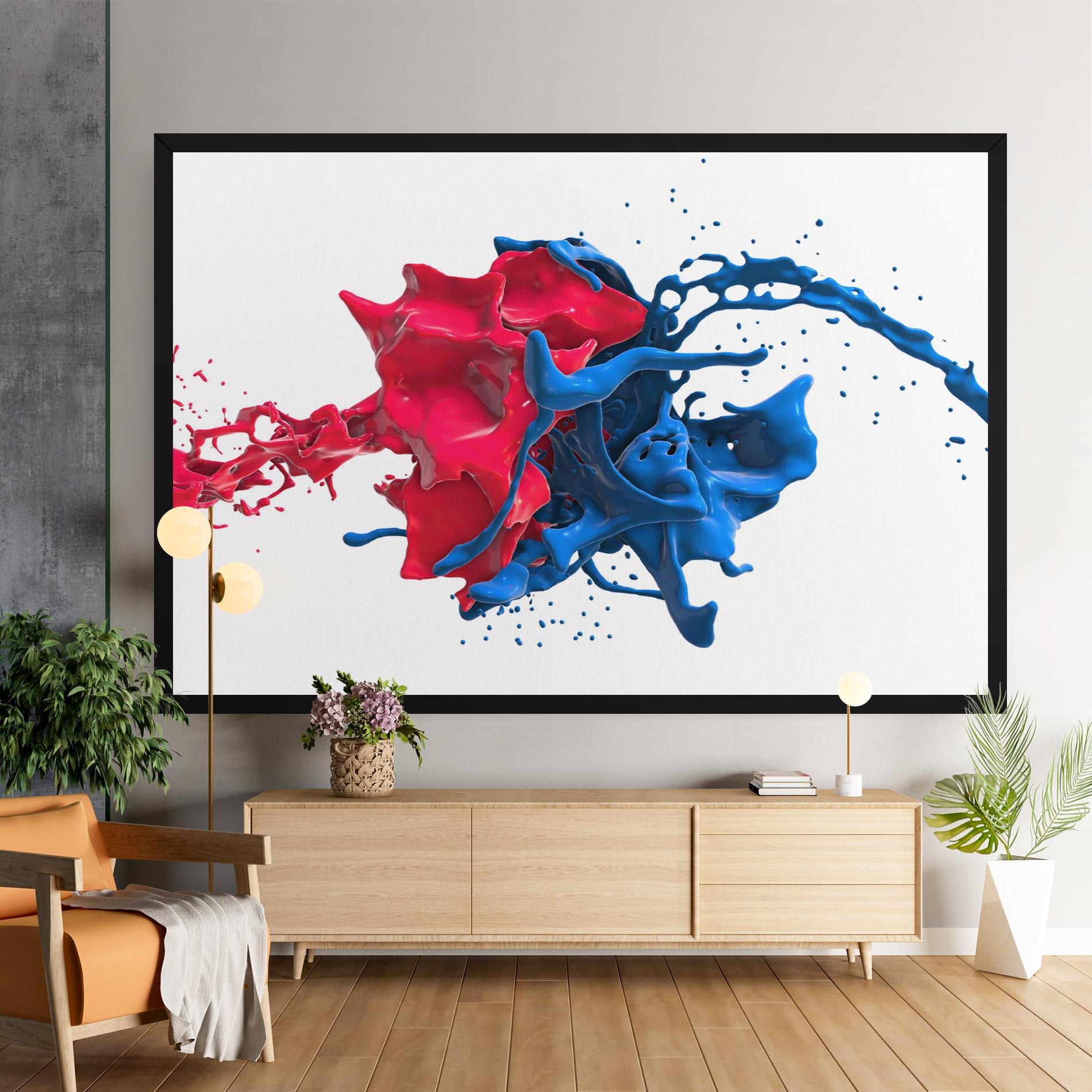 Tablou Canvas Pink And Blue Splash mockup 9