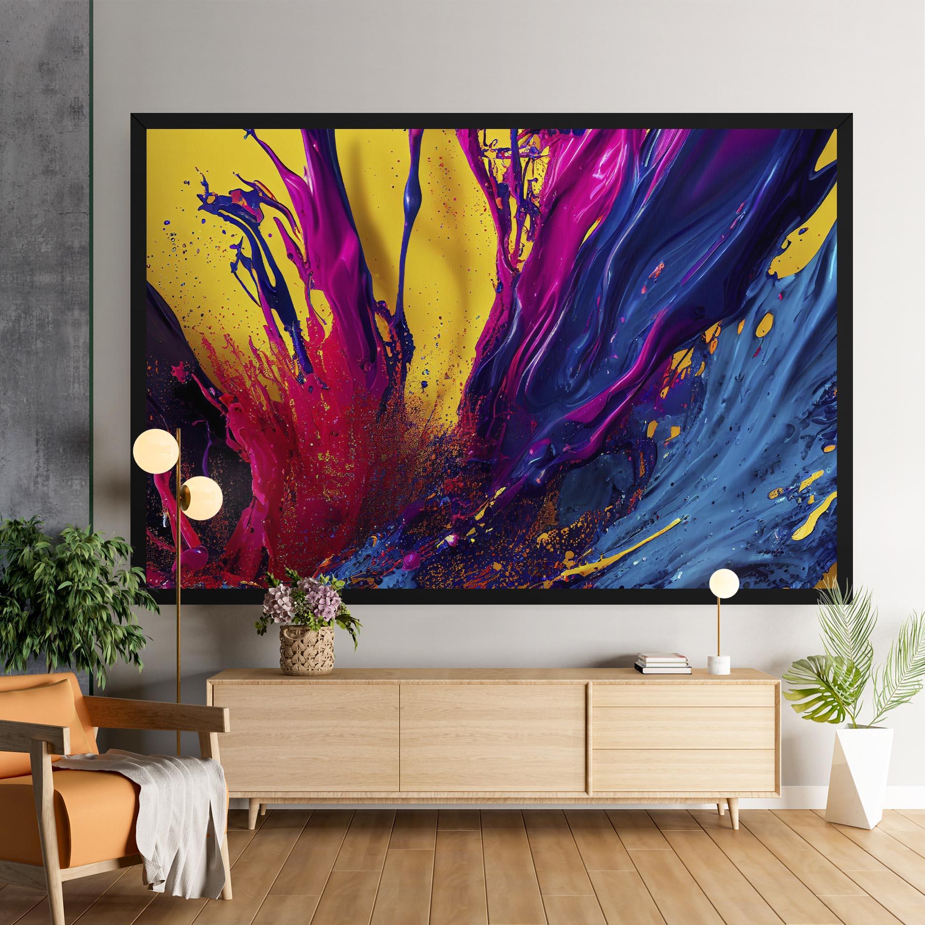 Tablou Canvas Purple And Blue Splash mockup 9