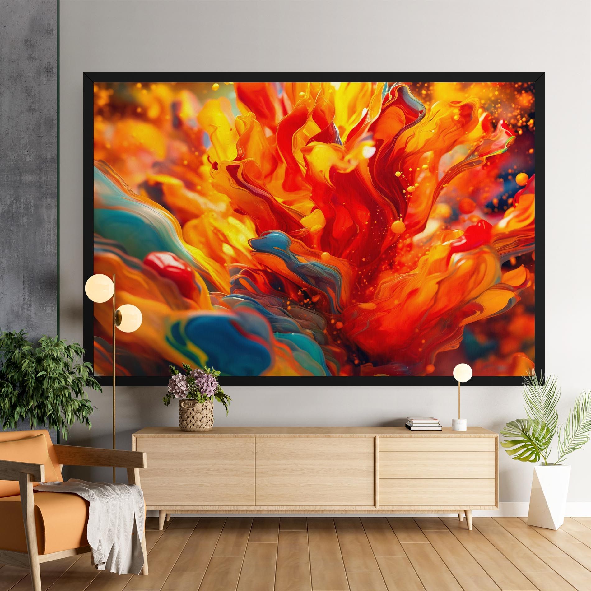 Red Color Flames mockup 9