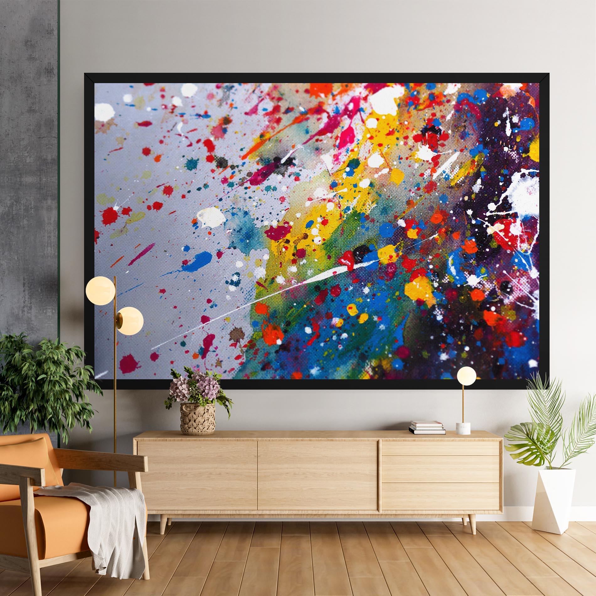 Tablou Canvas Watercolor Drops mockup 9