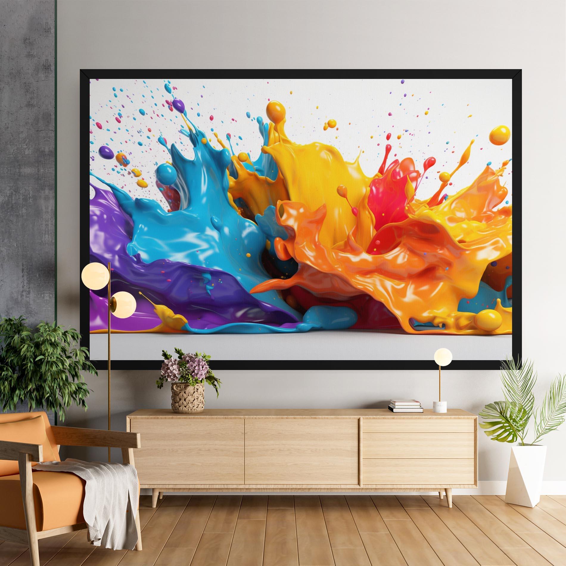 Tablou Canvas Yellow Blue Splash mockup 9