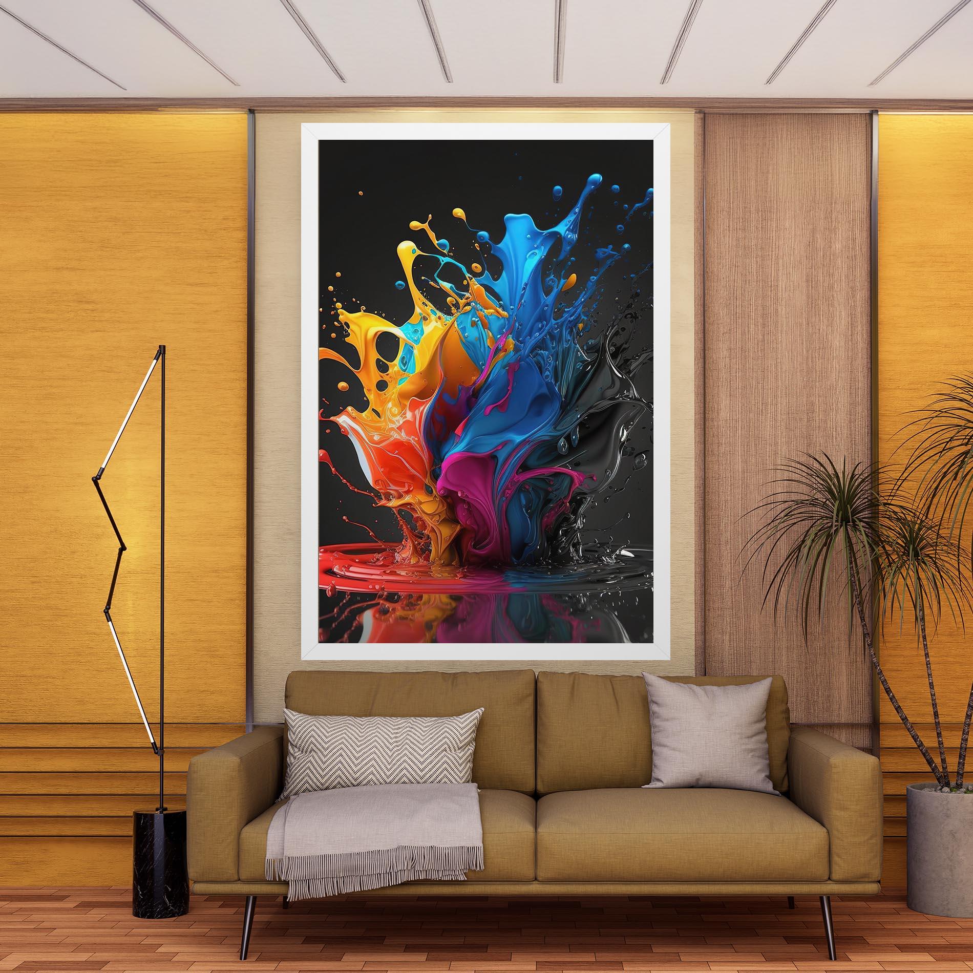 Tablou Canvas Black Blue Splash mockup 9