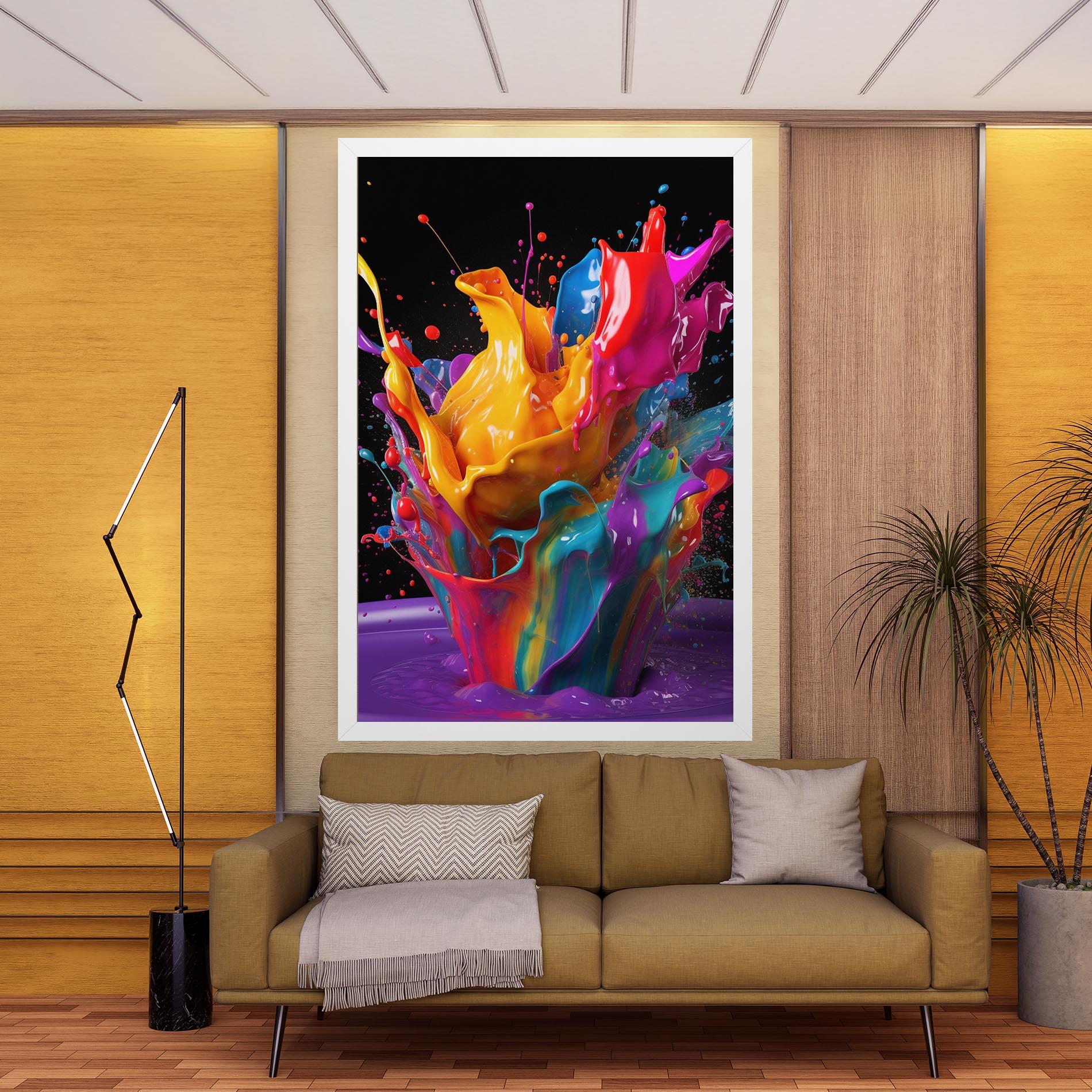 Tablou Canvas Brightly Color Splashing mockup 9
