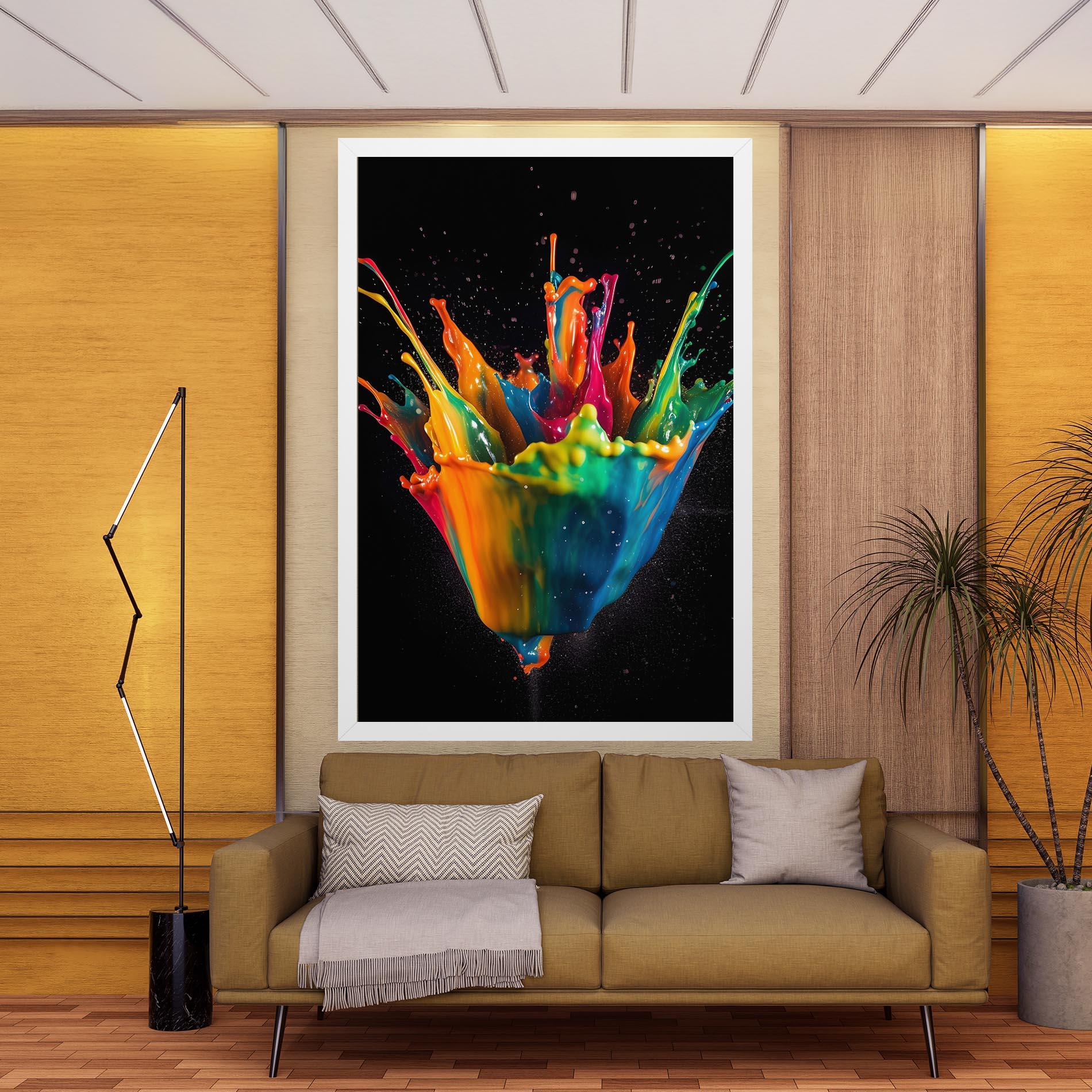 Tablou Canvas Colorful Paint Dropped mockup 9