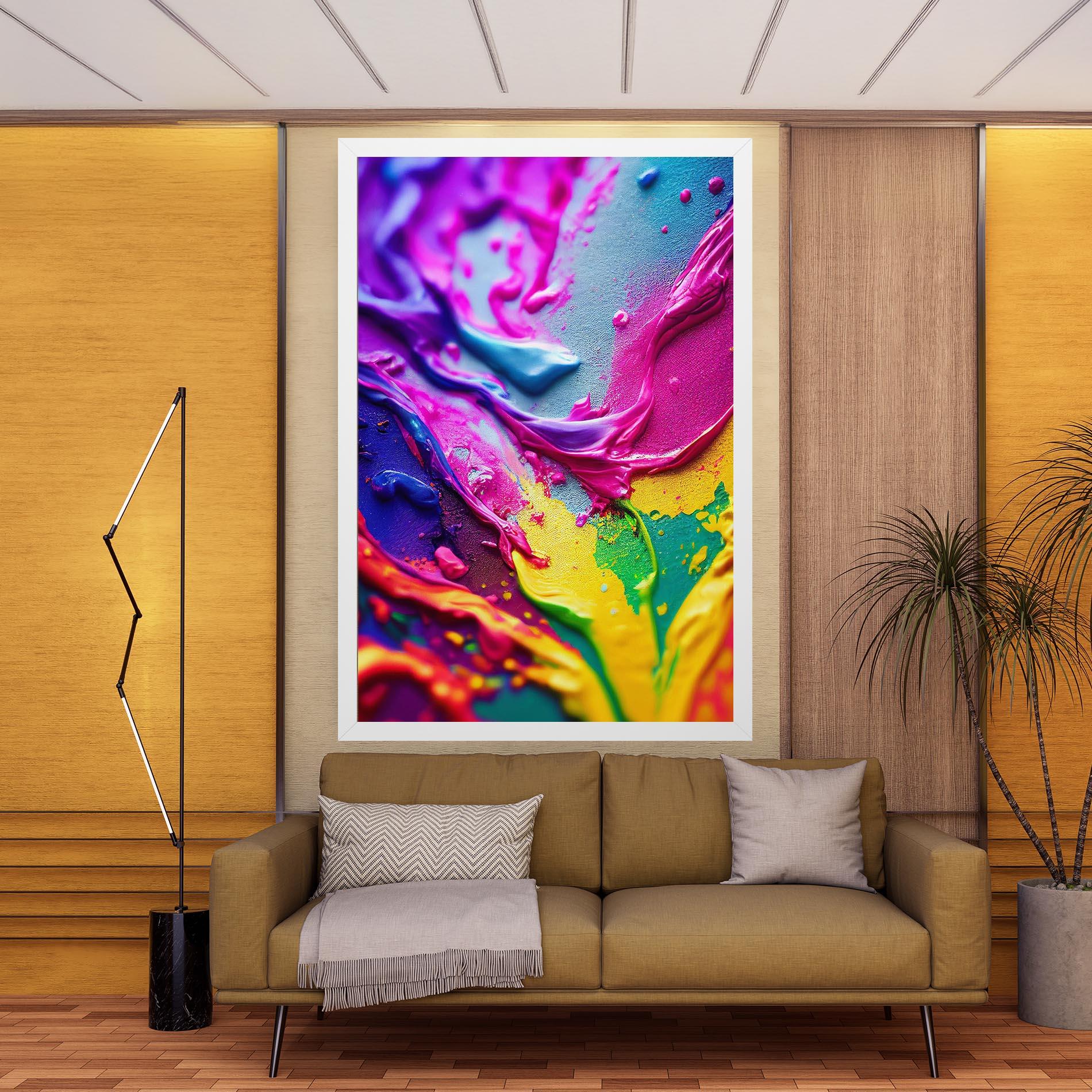 Tablou Canvas Pink Purple Close Up mockup 9