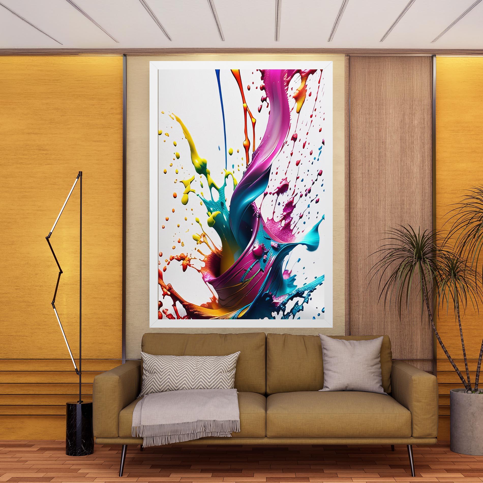 Tablou Canvas Purple Blue Splash mockup 9