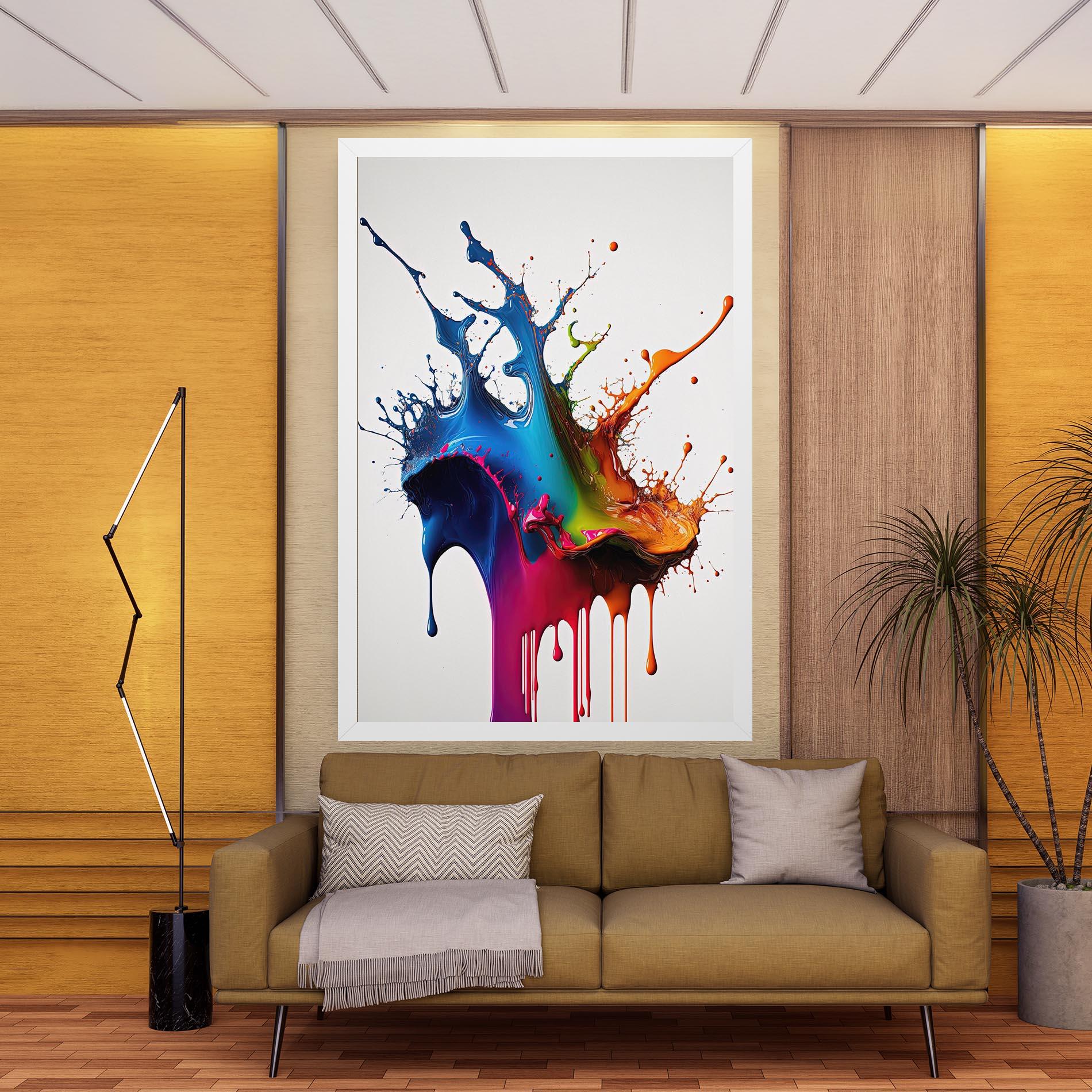 Tablou Canvas Yellow Blue Floating mockup 9