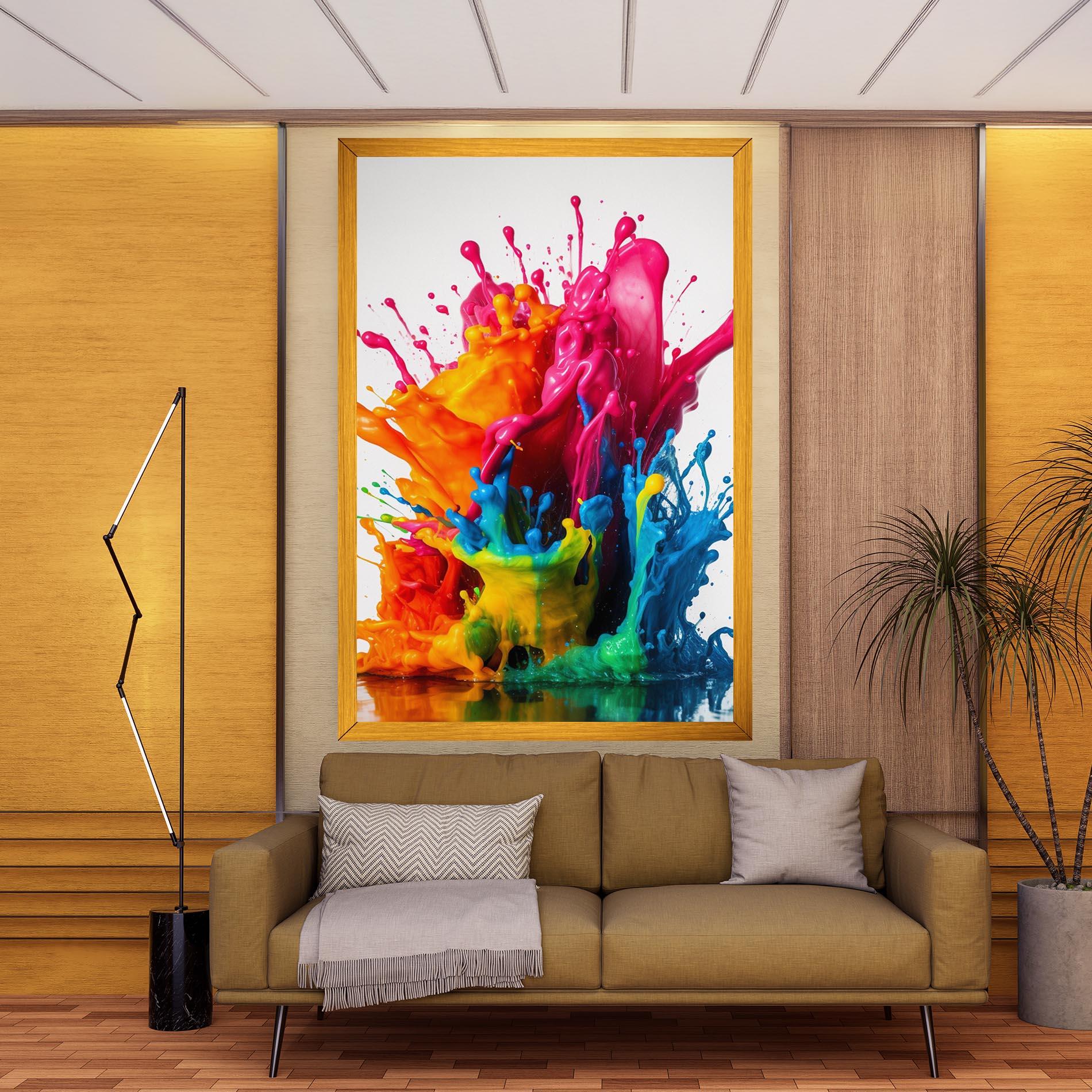Tablou Canvas Colorful Explosion Paint mockup 9