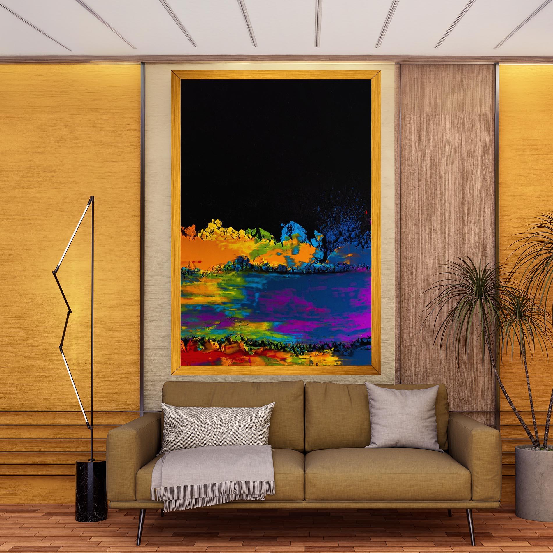 Tablou Canvas Mixed Holi Colors mockup 9