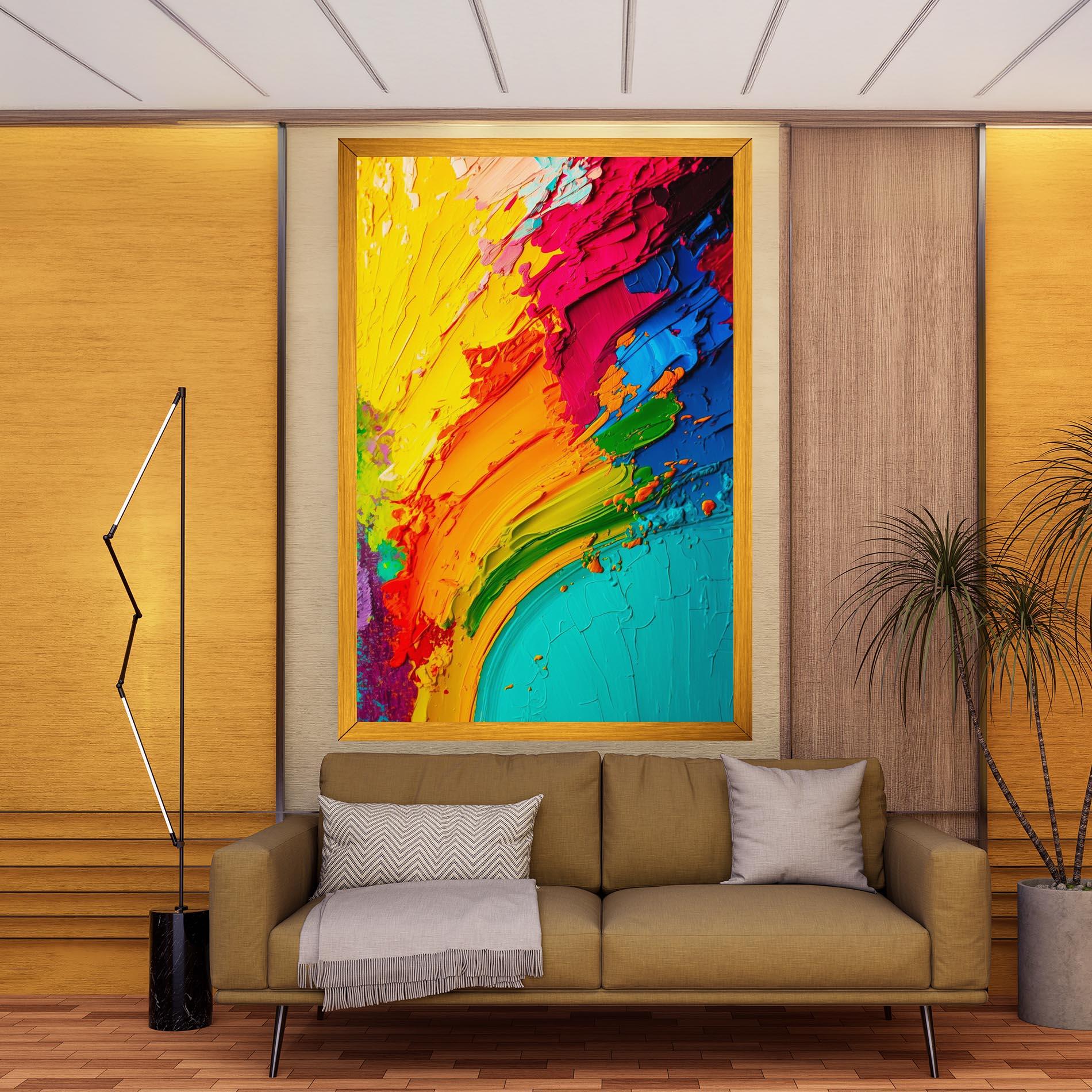Tablou Canvas Multicolored Painting mockup 9