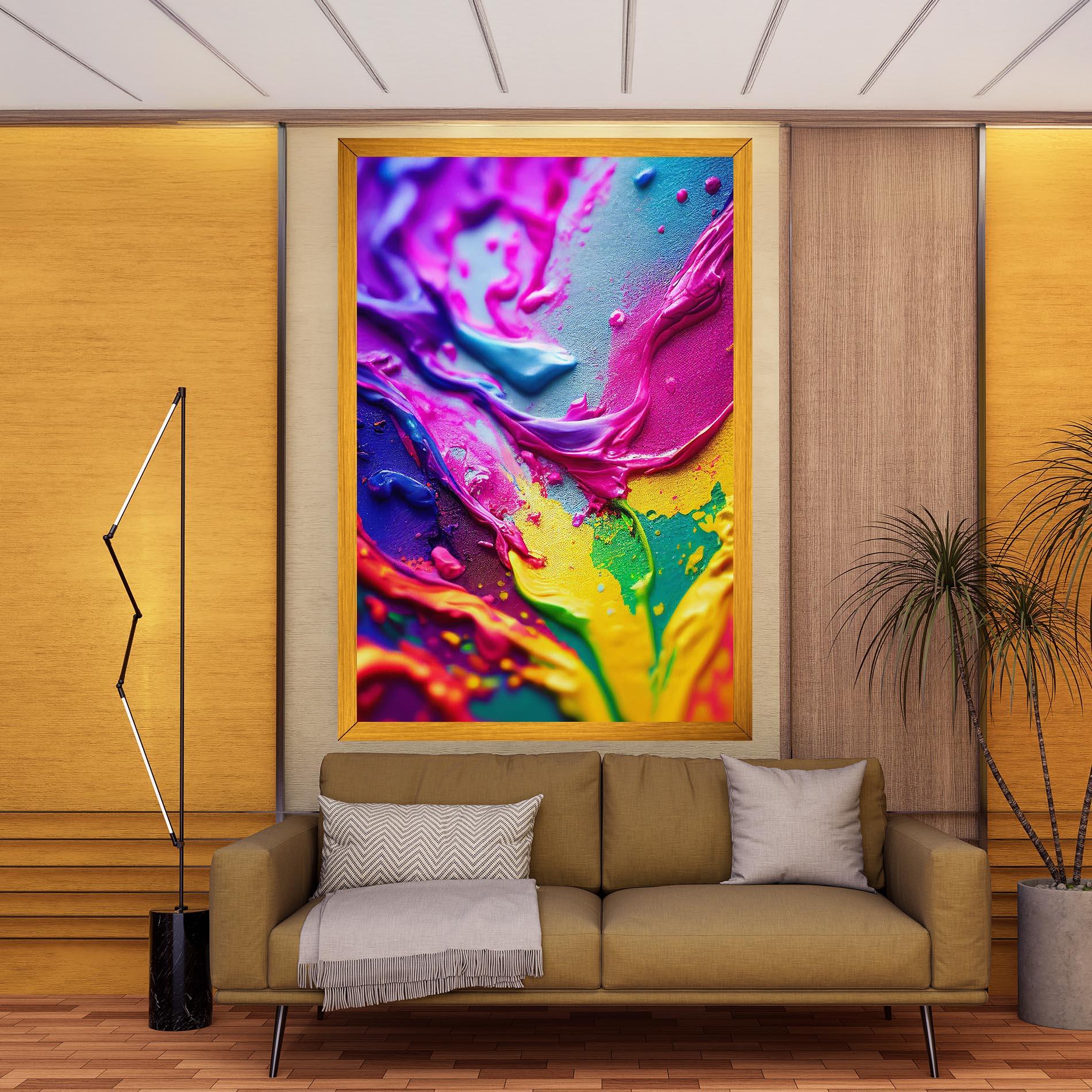 Tablou Canvas Pink Purple Close Up mockup 9