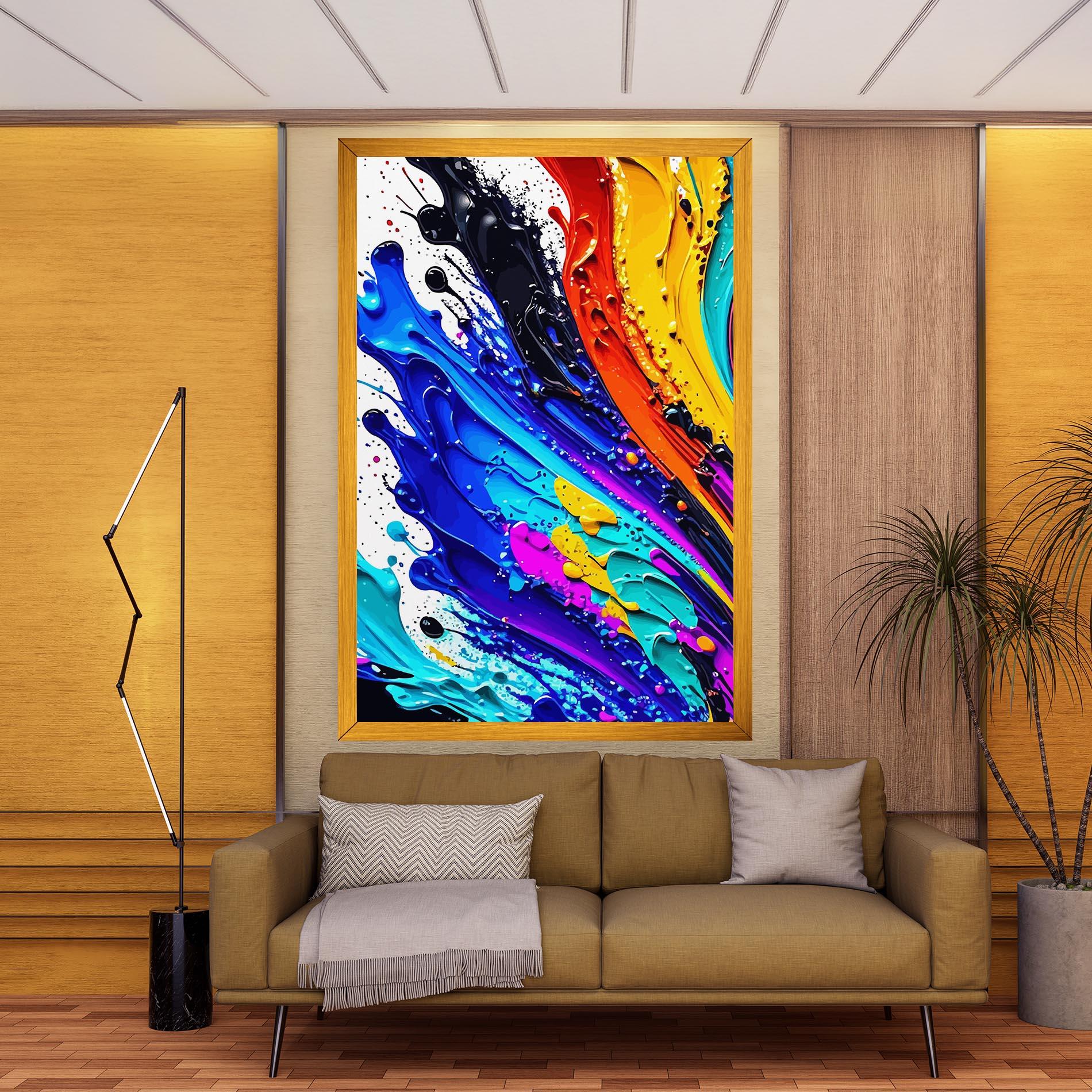 Tablou Canvas Pretty Splash Color mockup 9