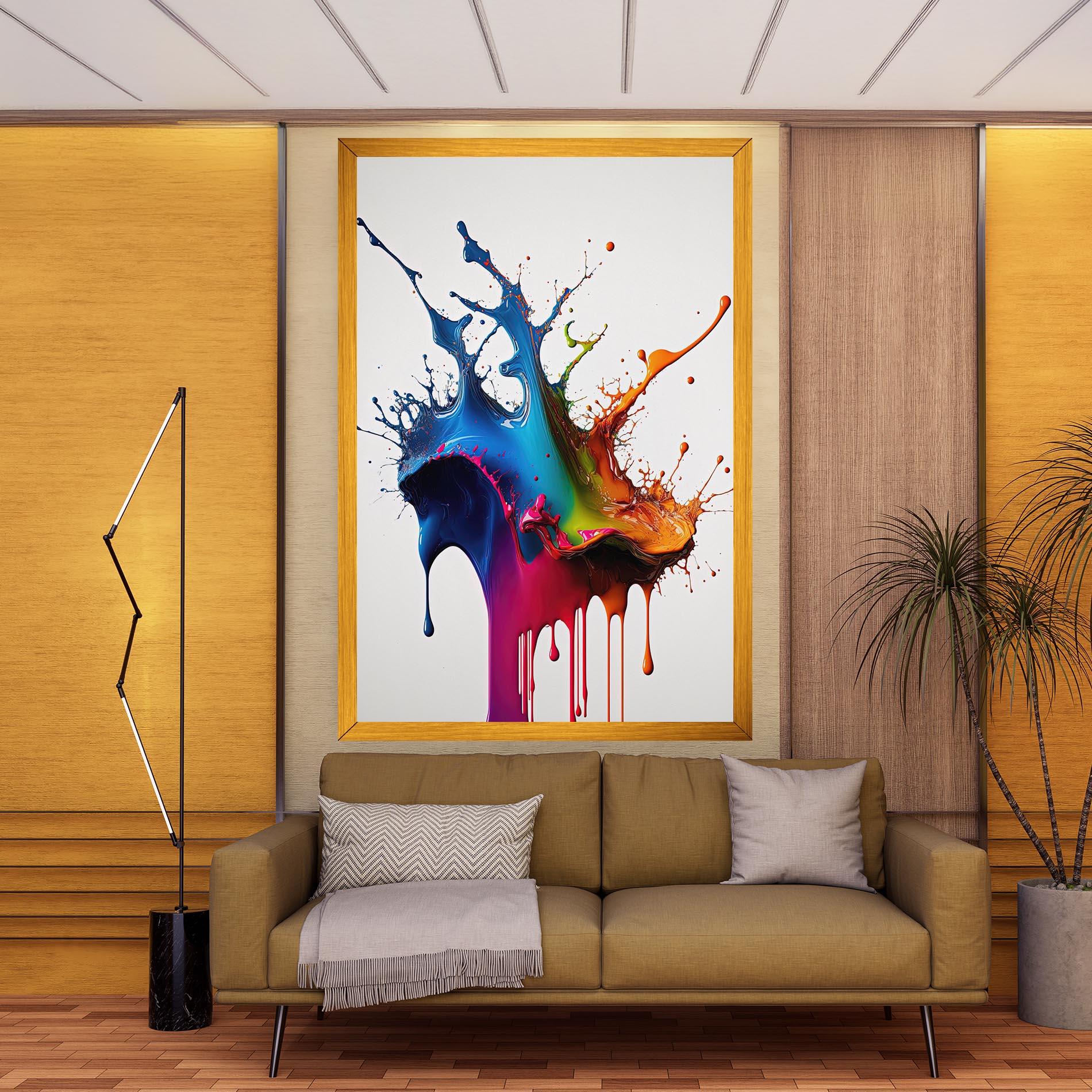 Tablou Canvas Yellow Blue Floating mockup 9