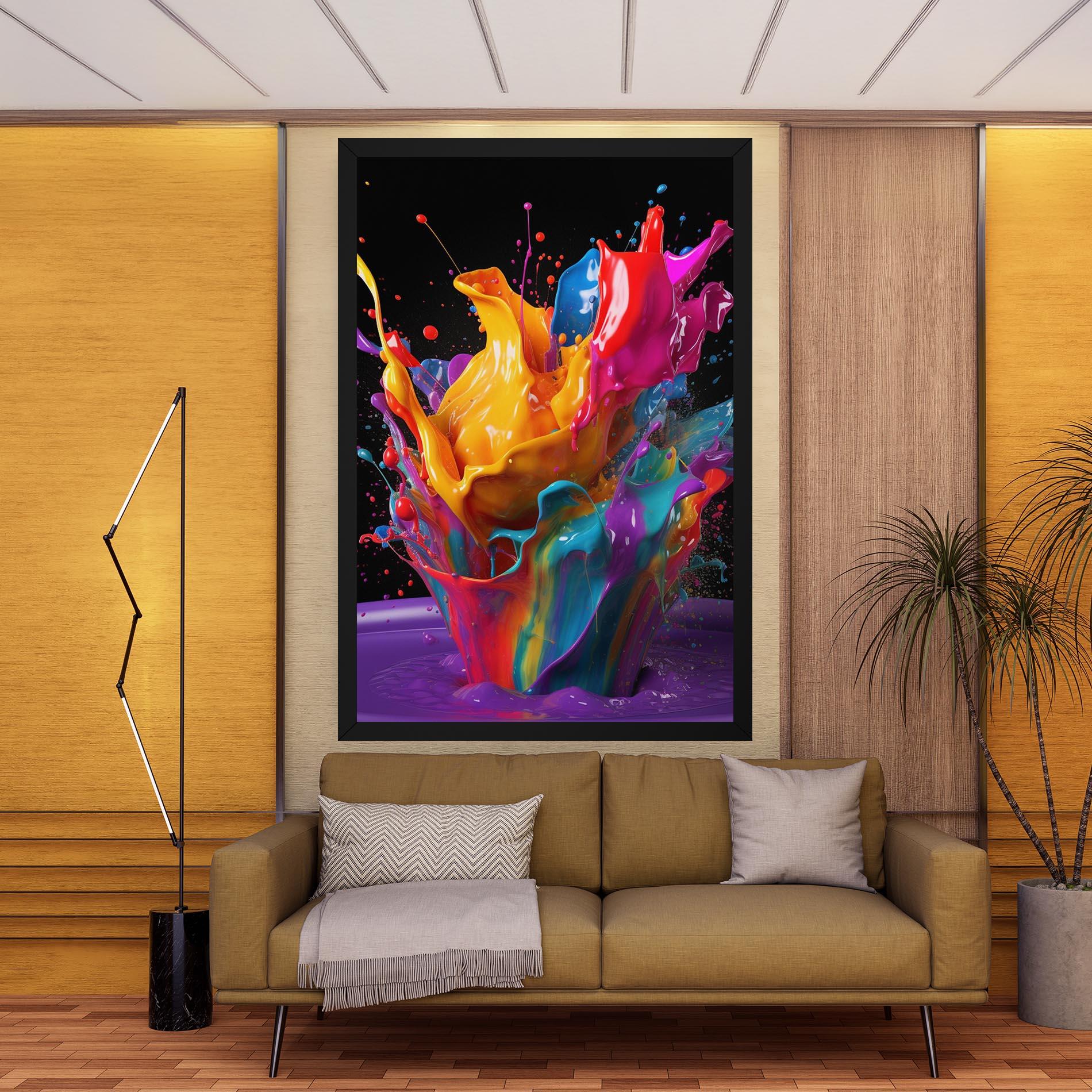 Tablou Canvas Brightly Color Splashing mockup 9
