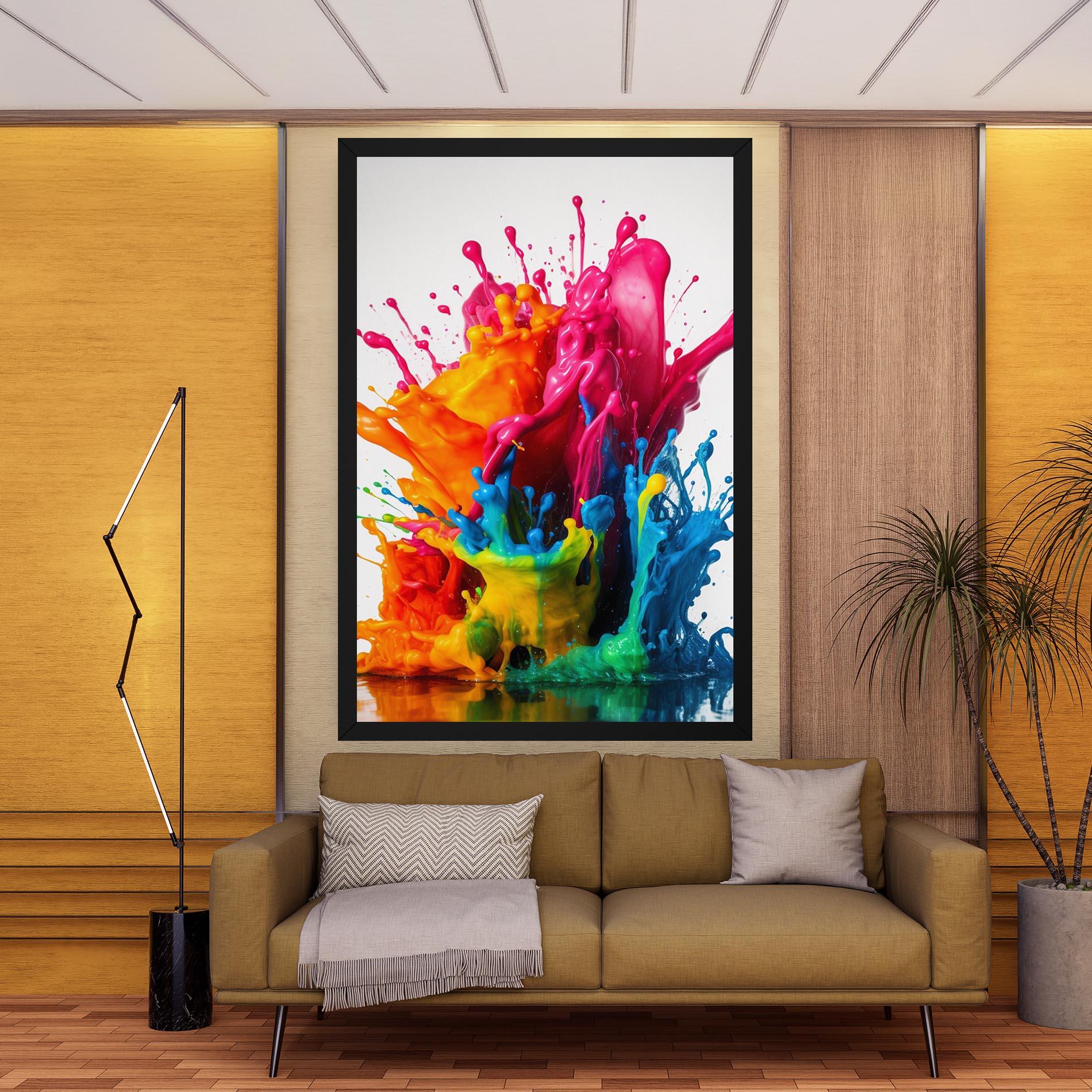 Tablou Canvas Colorful Explosion Paint mockup 9
