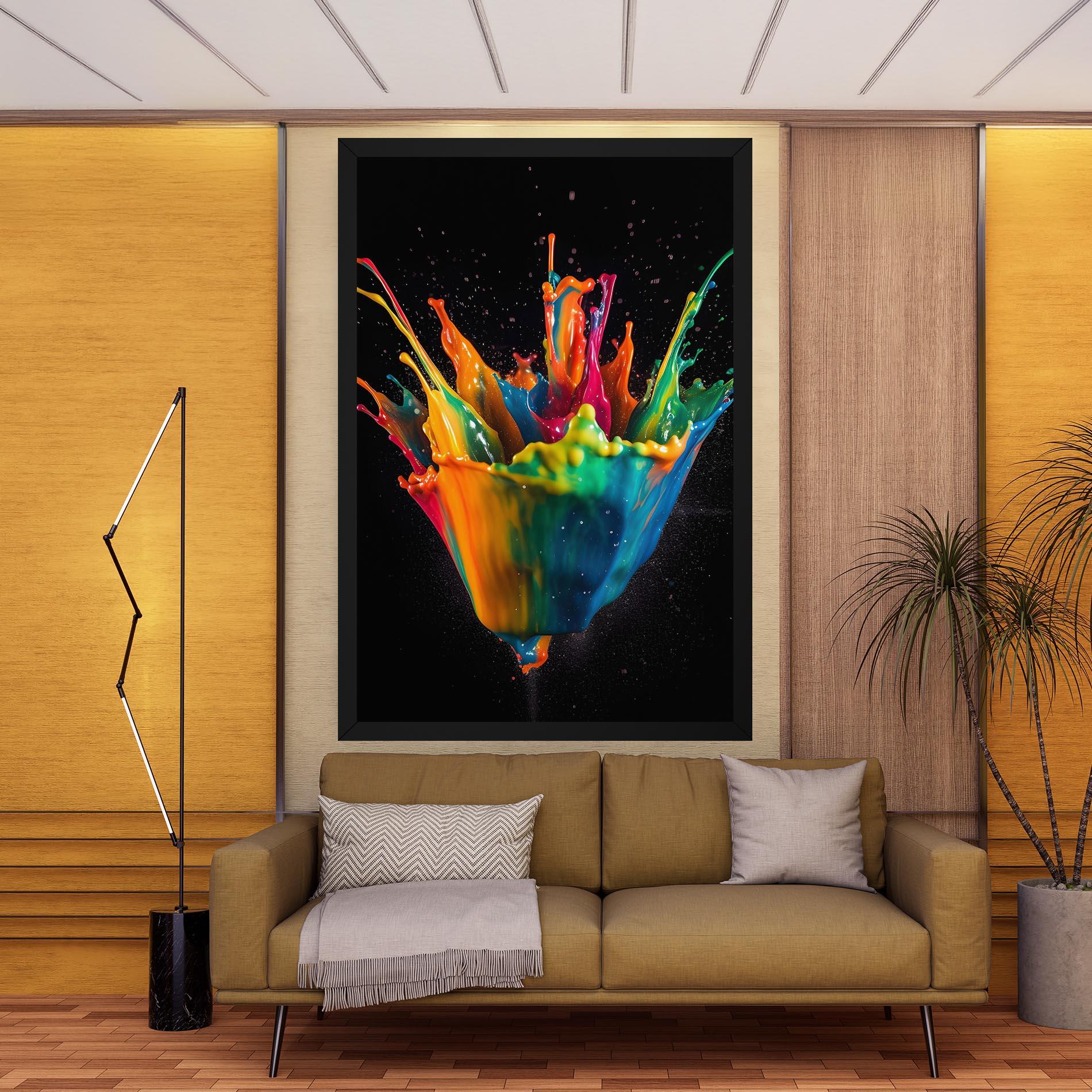 Tablou Canvas Colorful Paint Dropped mockup 9