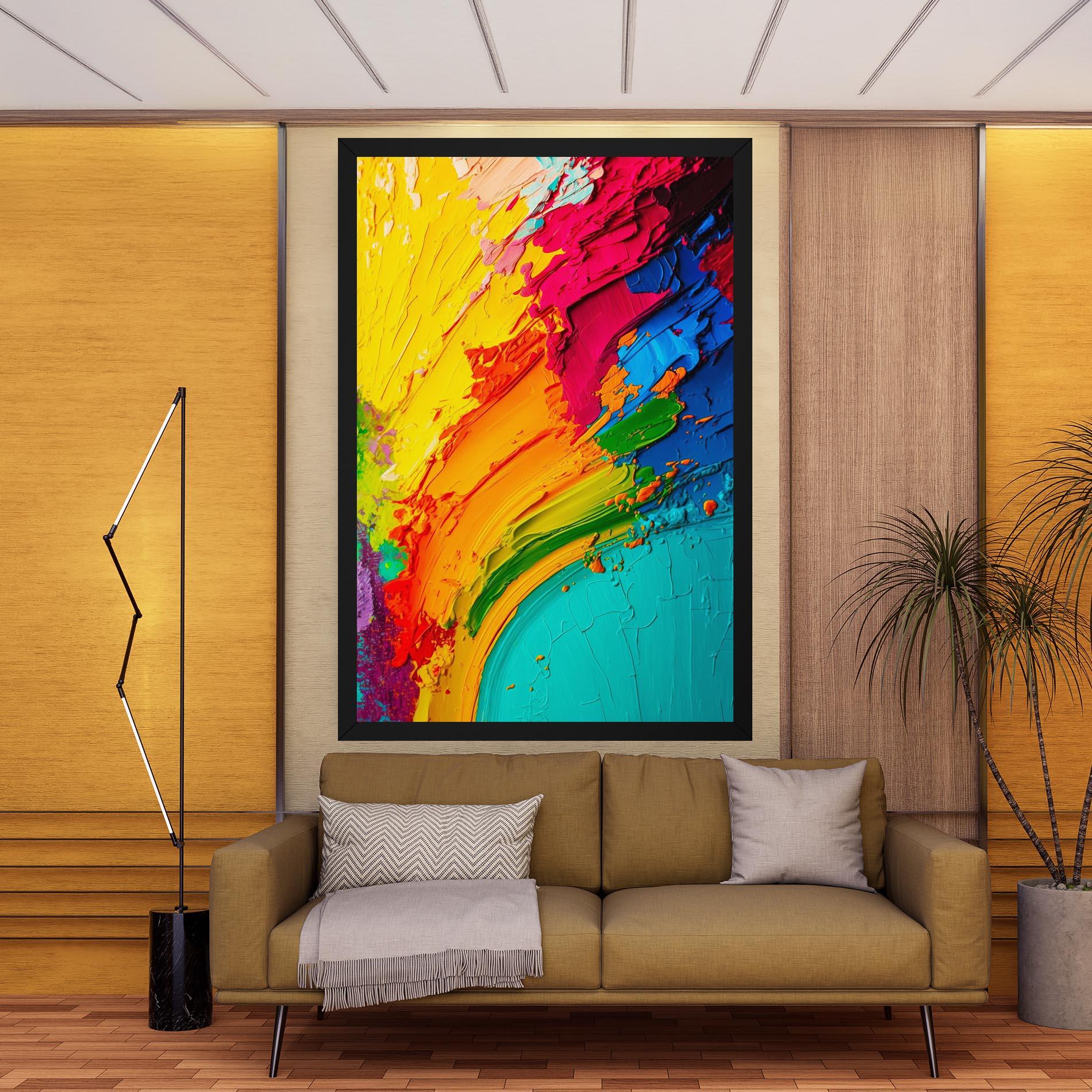 Tablou Canvas Multicolored Painting mockup 9