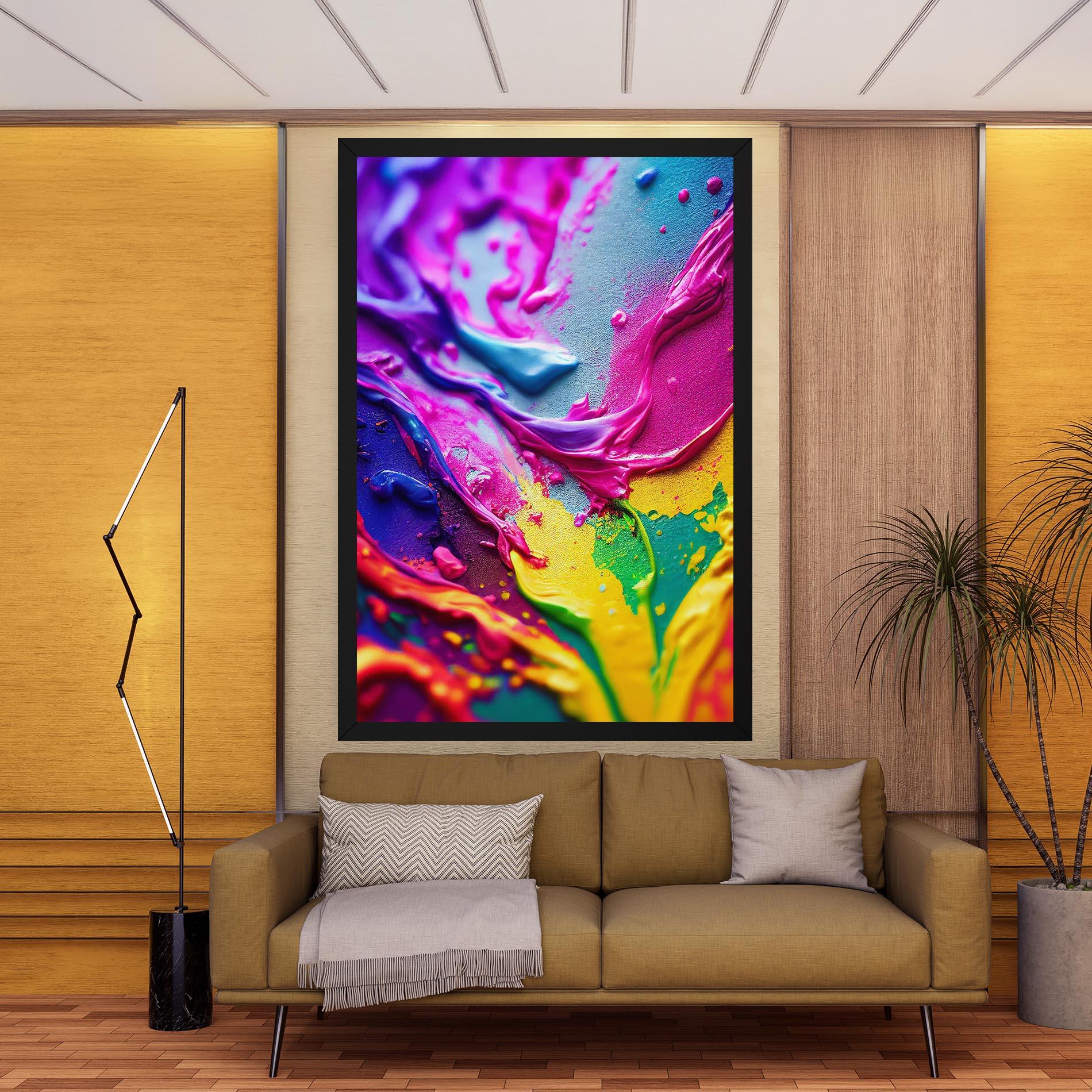 Tablou Canvas Pink Purple Close Up mockup 9