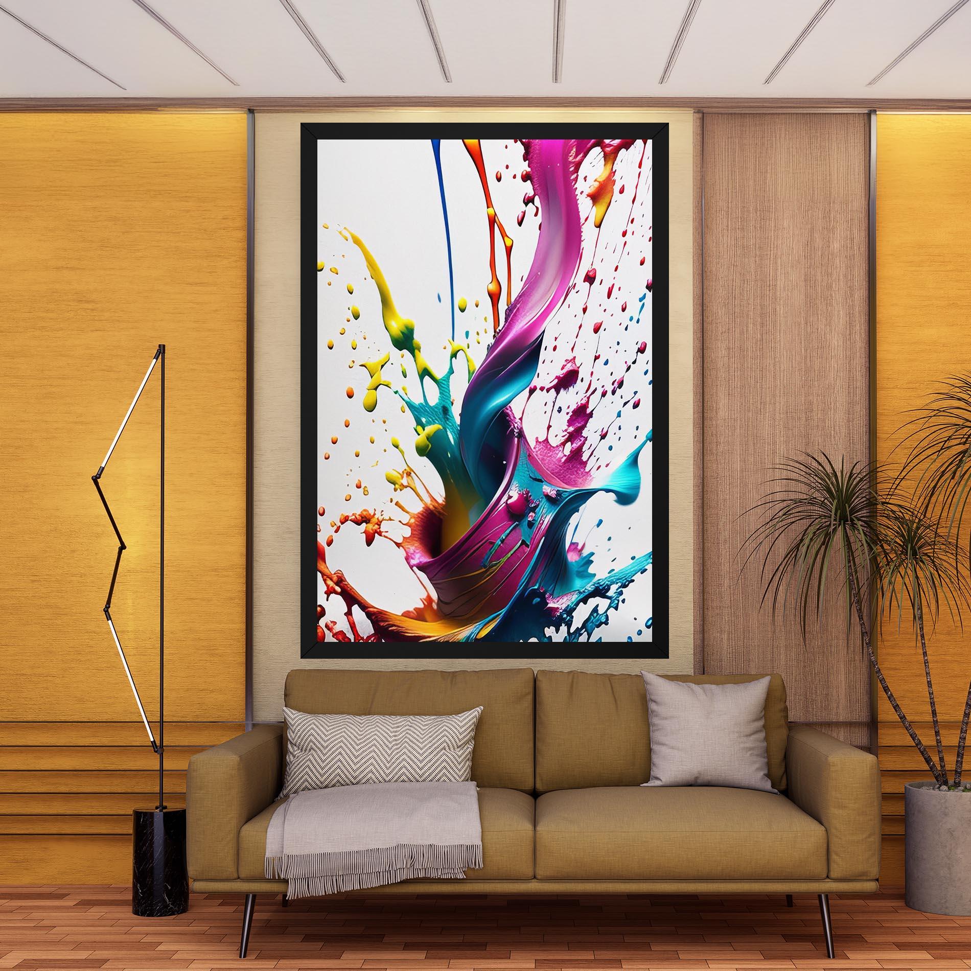 Tablou Canvas Purple Blue Splash mockup 9