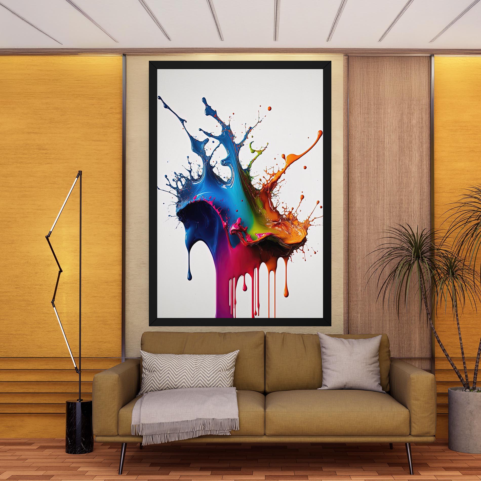 Tablou Canvas Yellow Blue Floating mockup 9