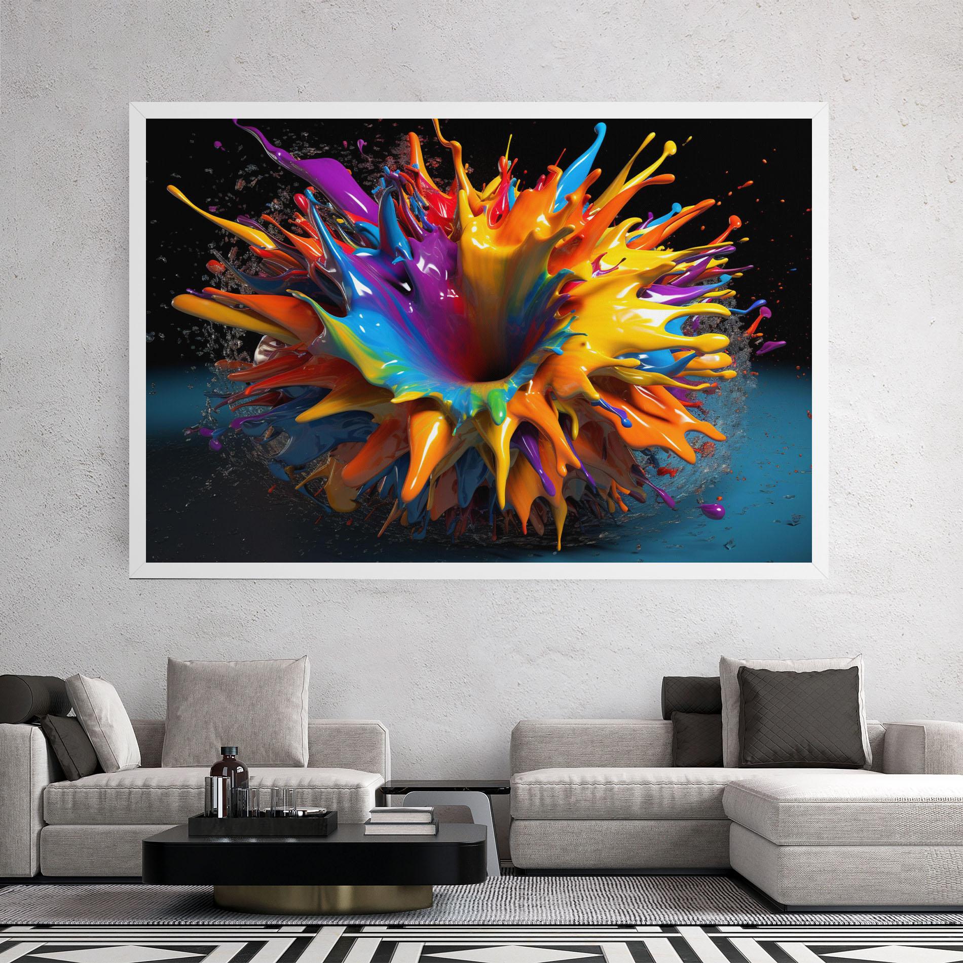 Tablou Canvas 3d Color Splash mockup 2