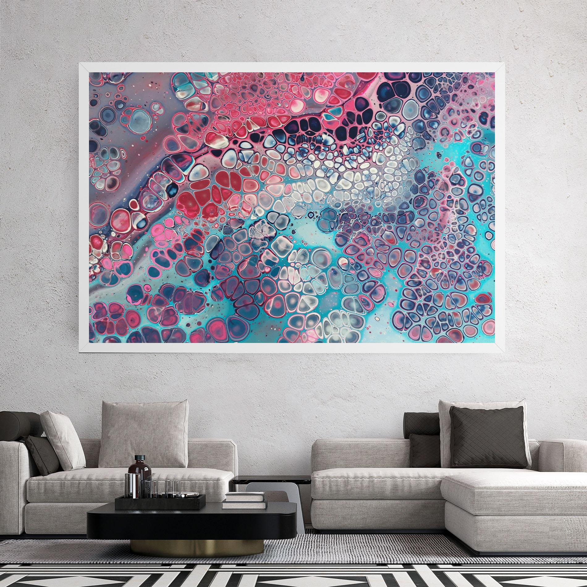 Tablou Canvas Abstract Blue Objects mockup 2