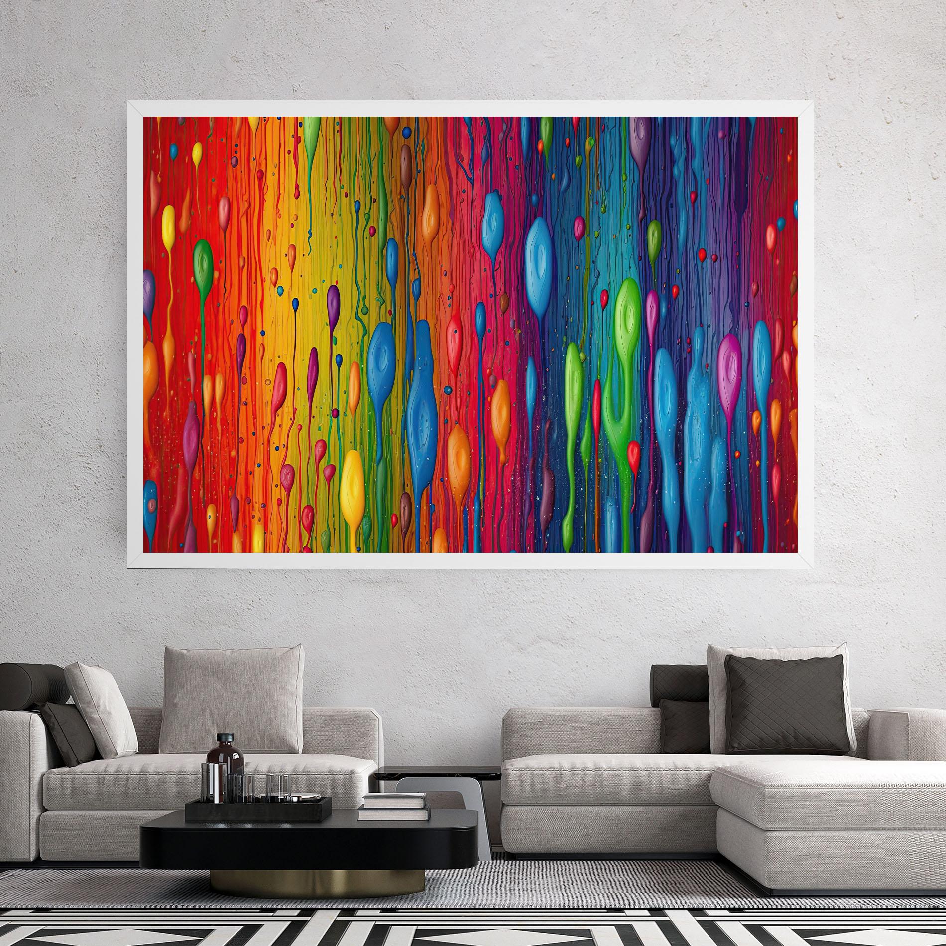 Tablou Canvas Abstract Rainbow Pattern mockup 2