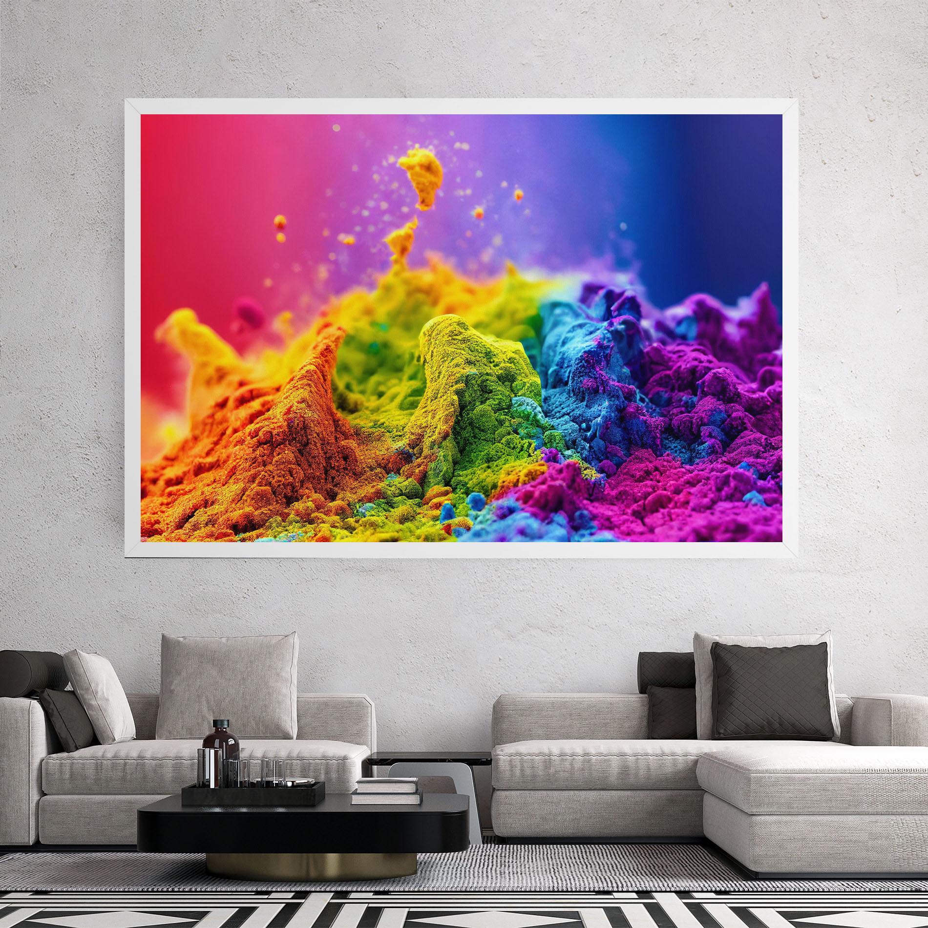 Tablou Canvas Color Powder Explosion mockup 2