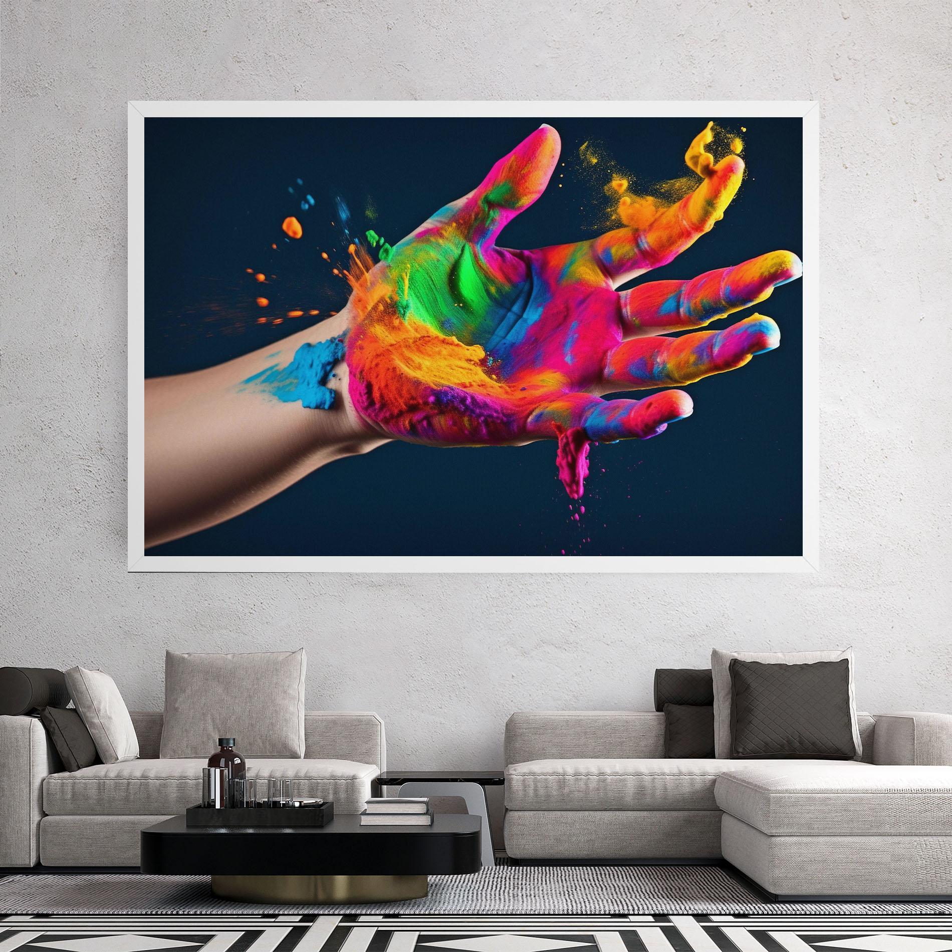 Tablou Canvas Colorful Hand mockup 2