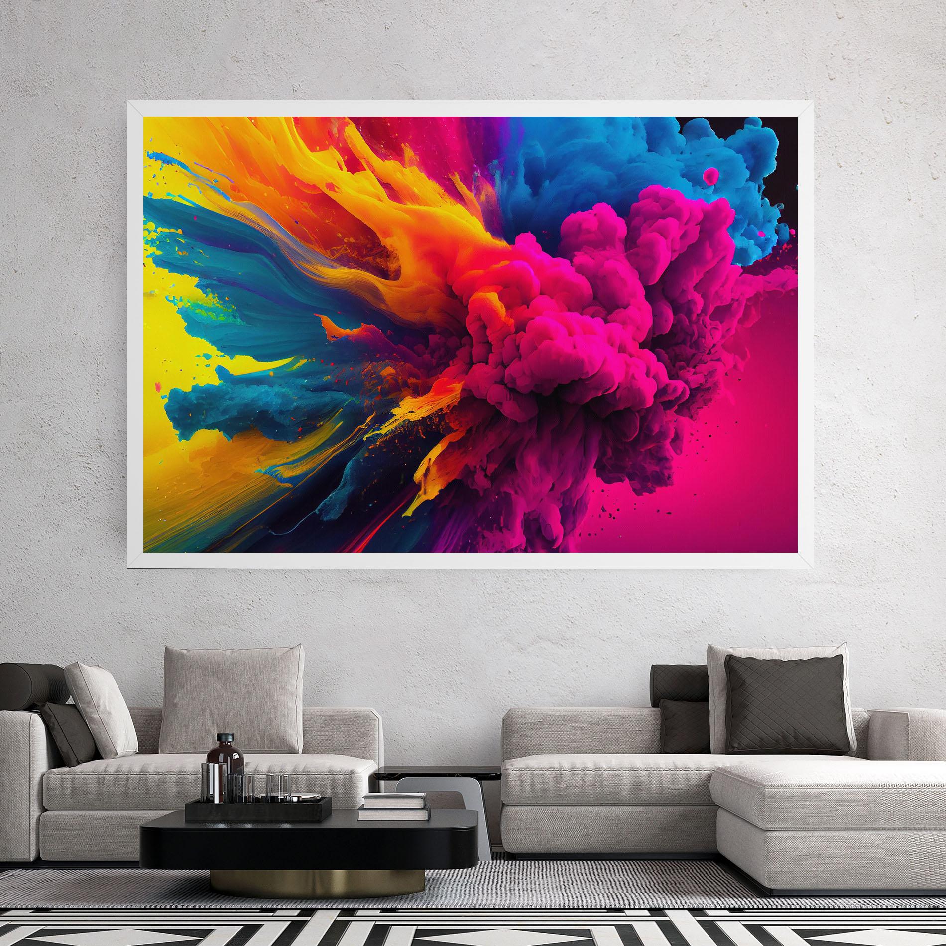 Tablou Canvas Colorful Paint Explosion mockup 2