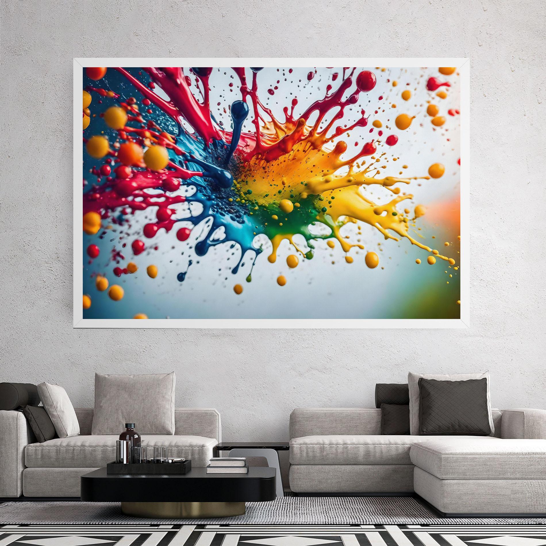 Tablou Canvas Colorful Splash Rainbow mockup 2