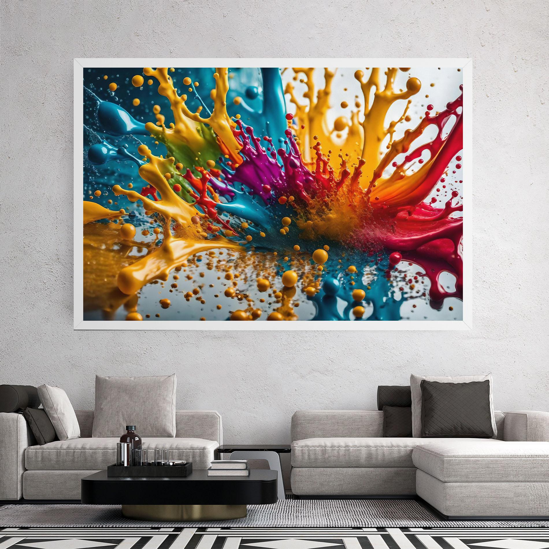 Tablou Canvas Colorful Water Splash mockup 2