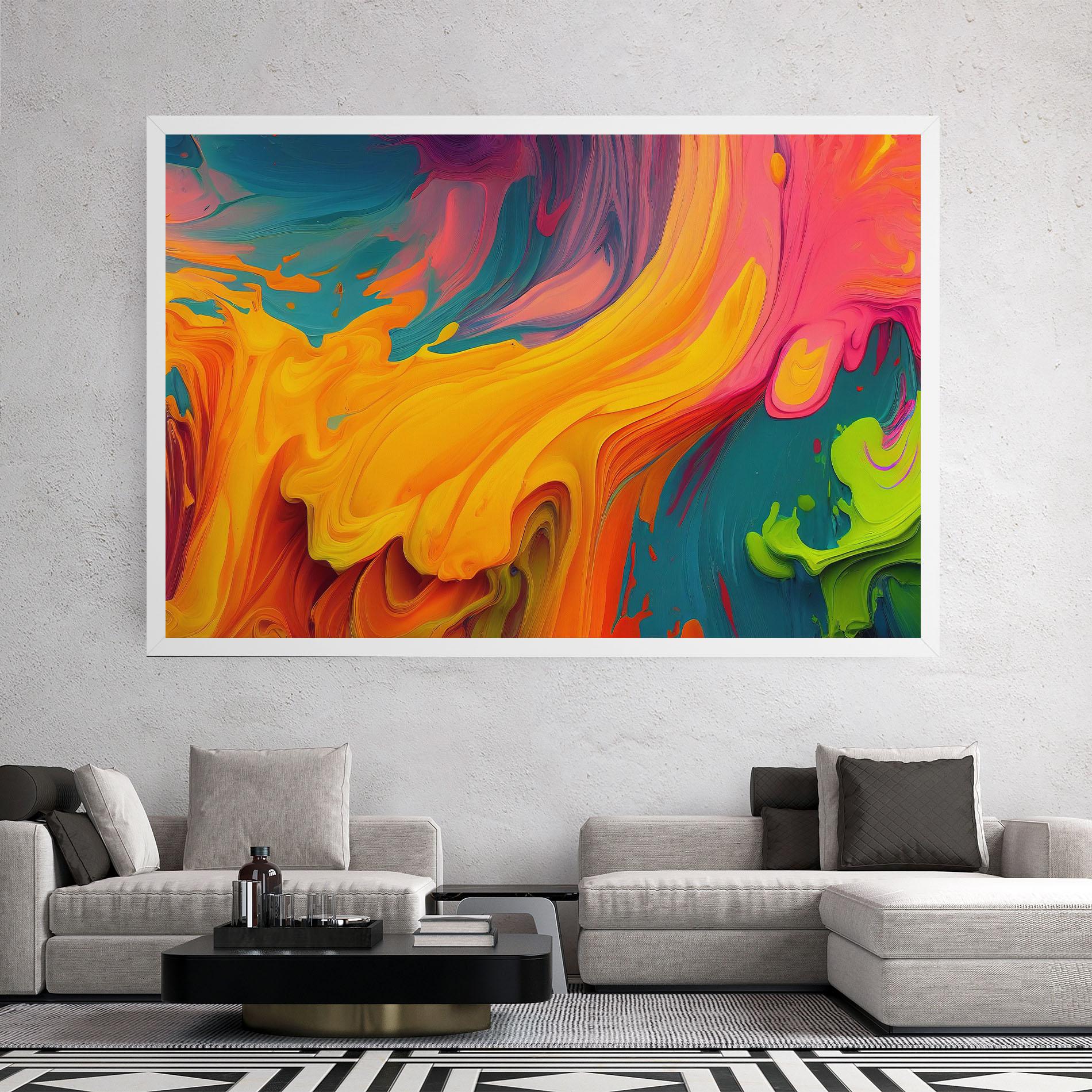 Tablou Canvas Dried Mixed Paint mockup 2