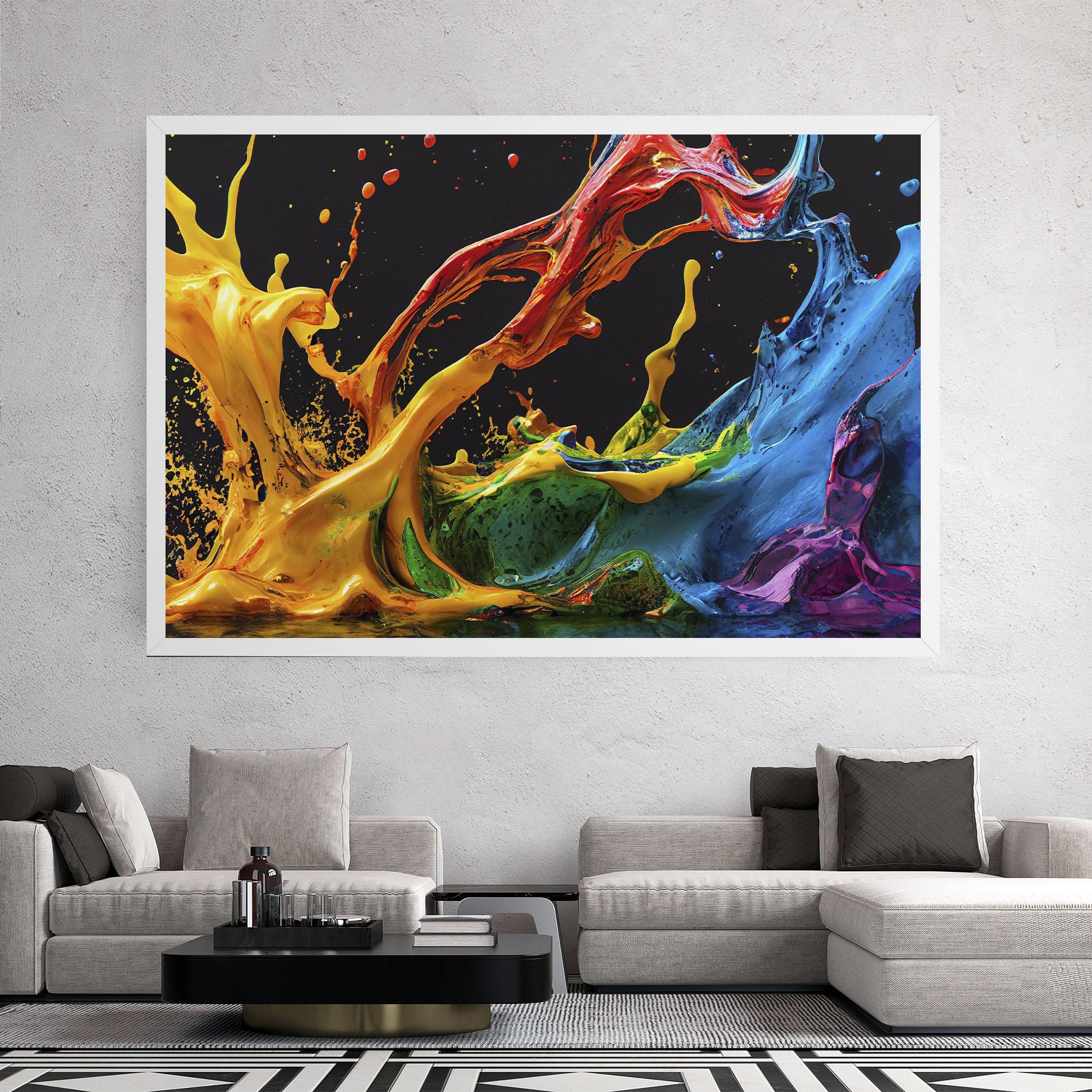 Tablou Canvas Floating Yellow Splay mockup 2