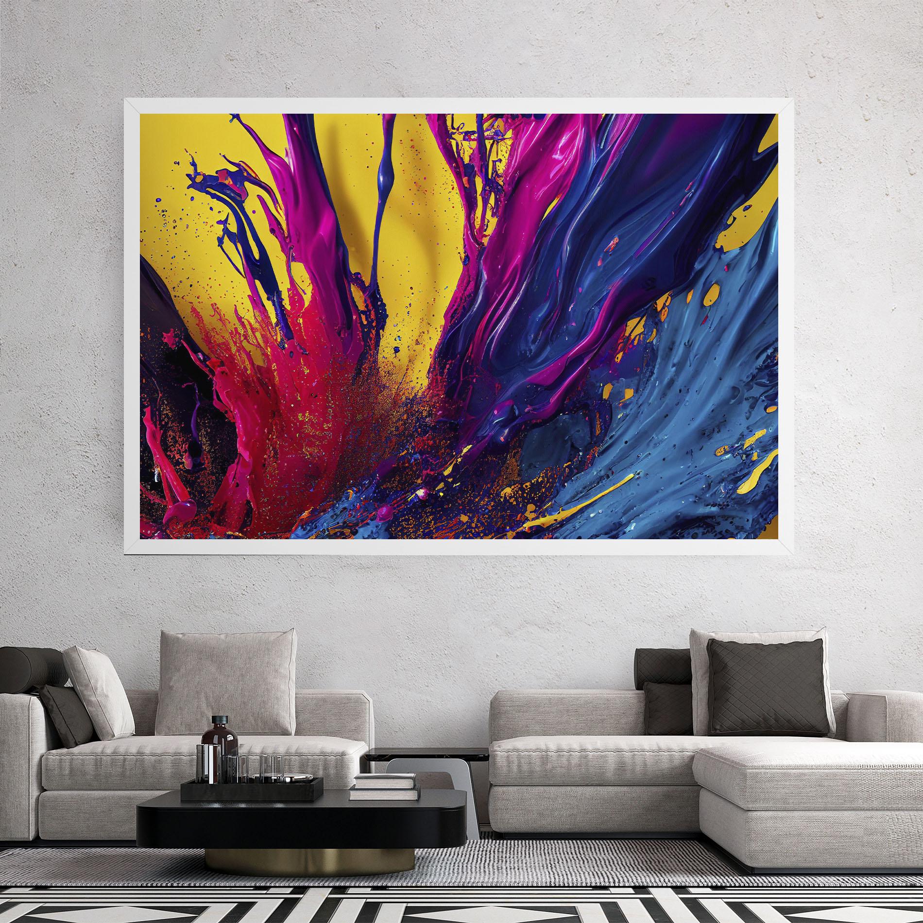 Tablou Canvas Purple And Blue Splash mockup 2