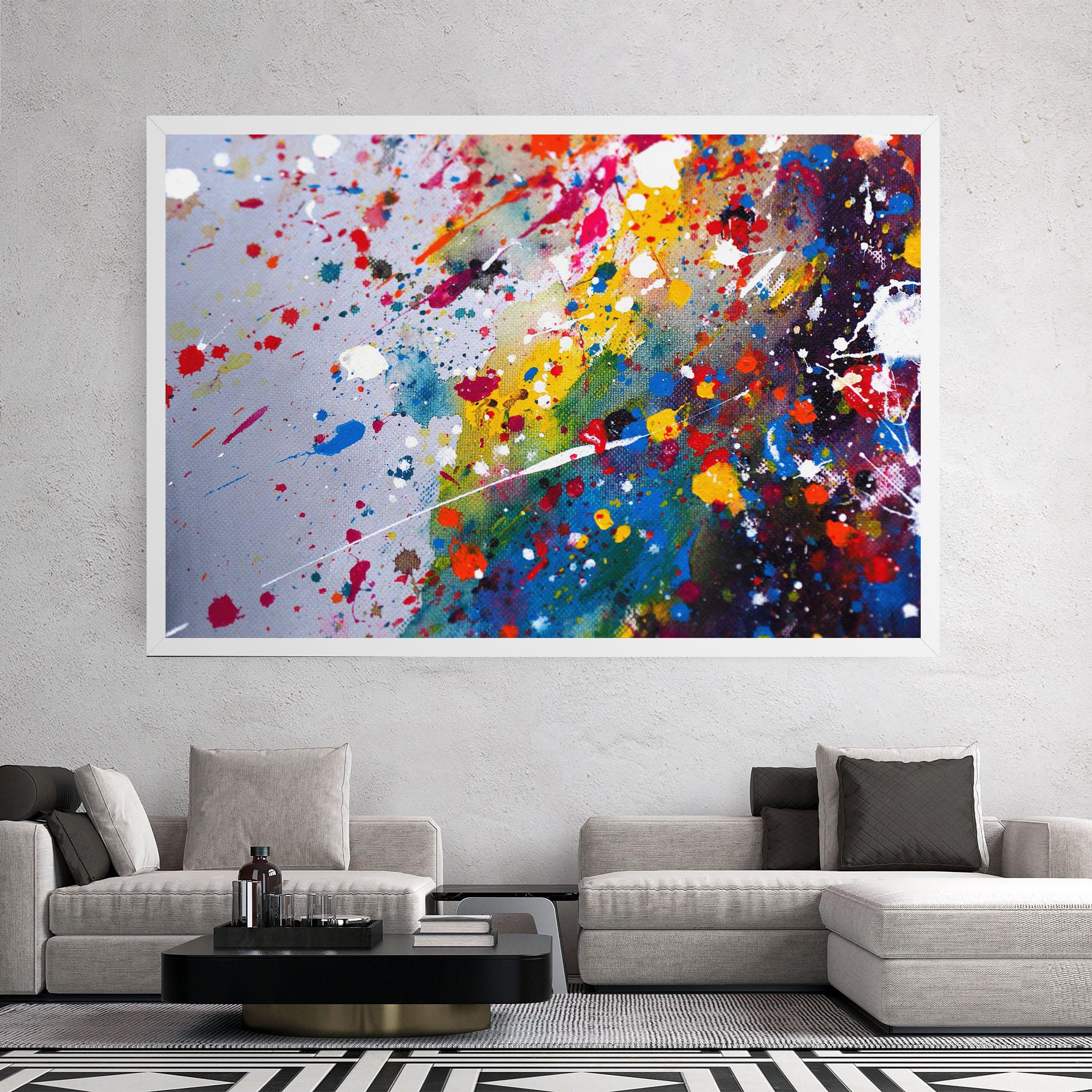 Tablou Canvas Watercolor Drops mockup 2