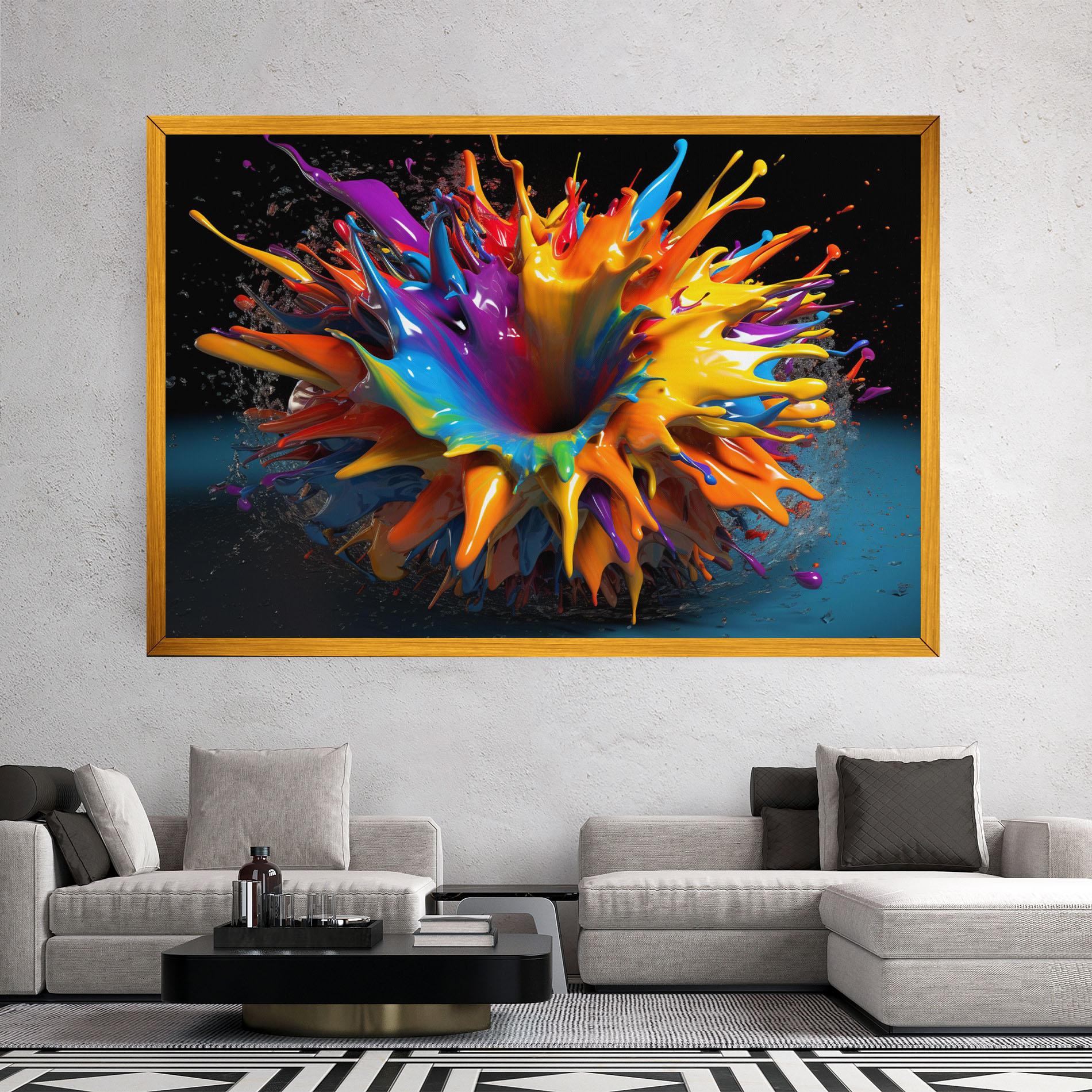 Tablou Canvas 3d Color Splash mockup 2