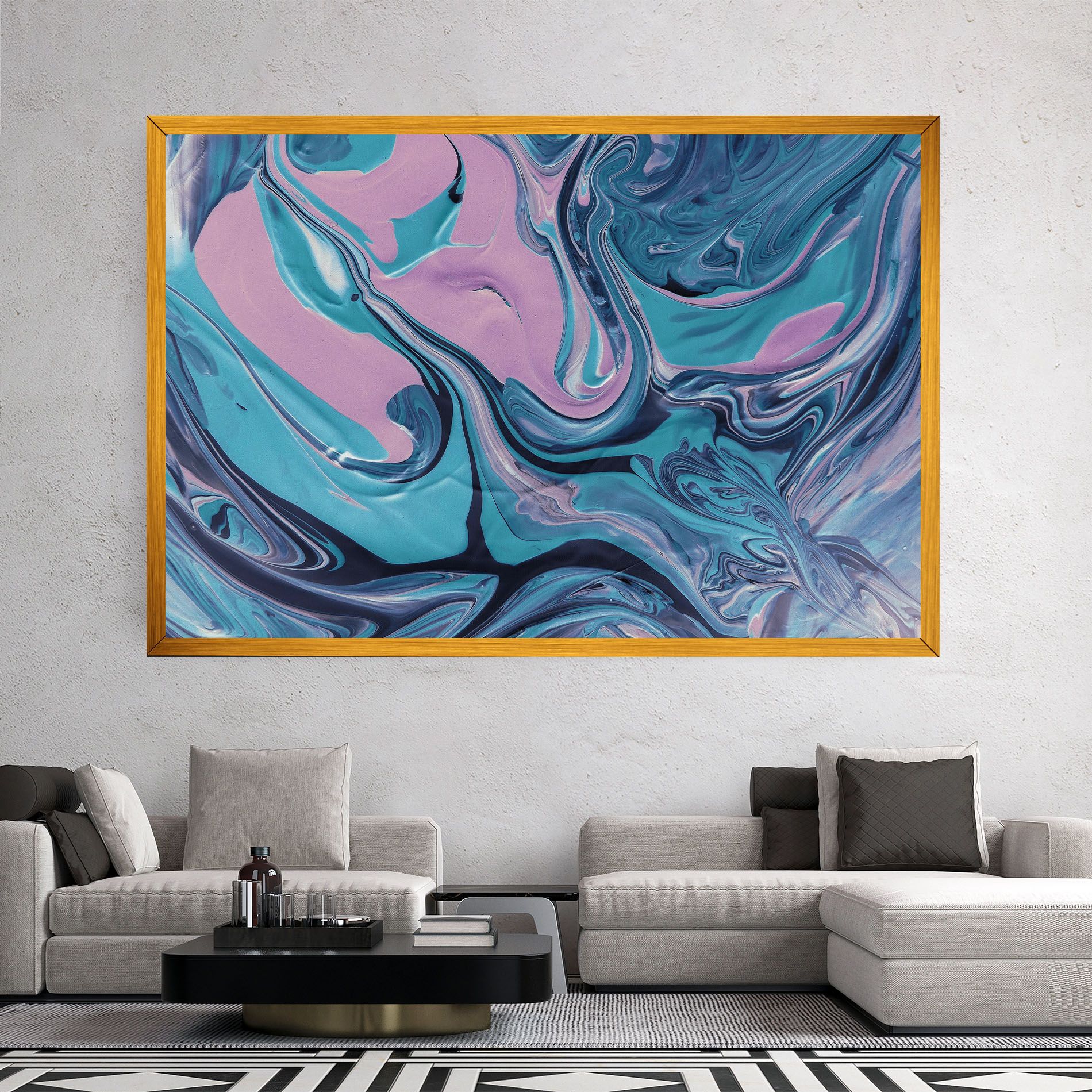 Abstract Blue And Pink mockup 2