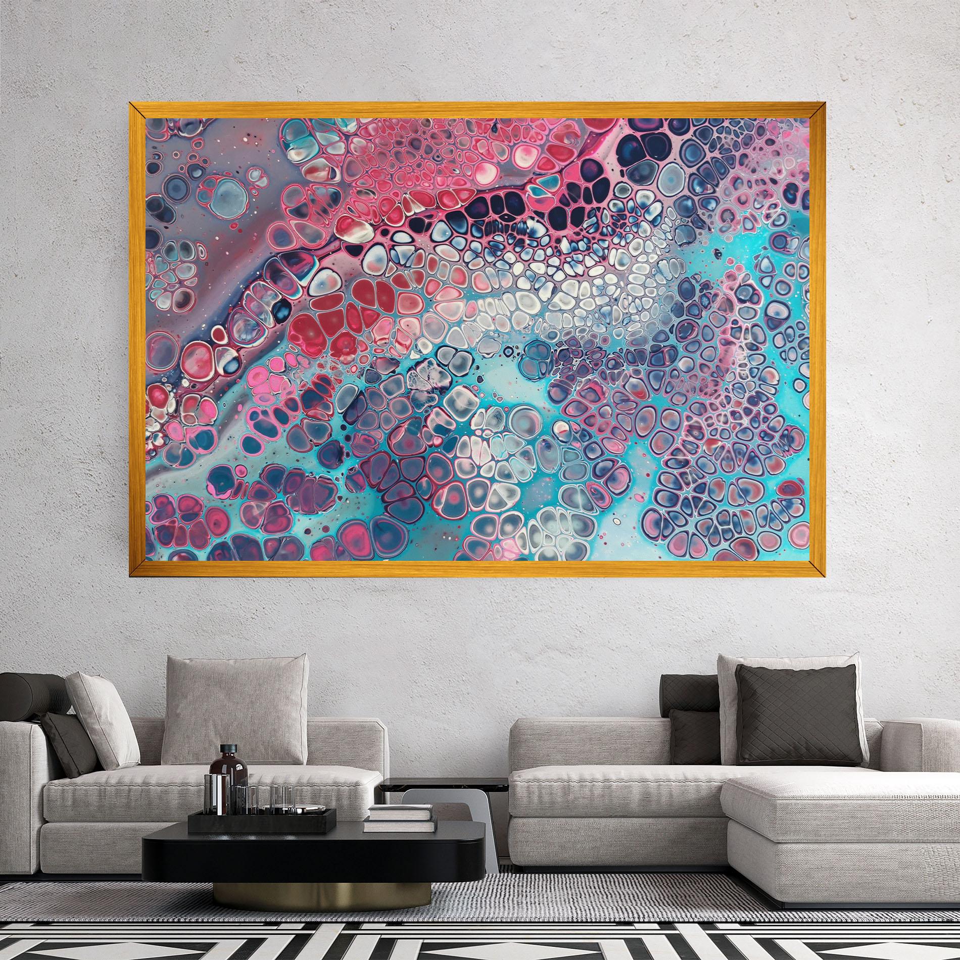 Tablou Canvas Abstract Blue Objects mockup 2