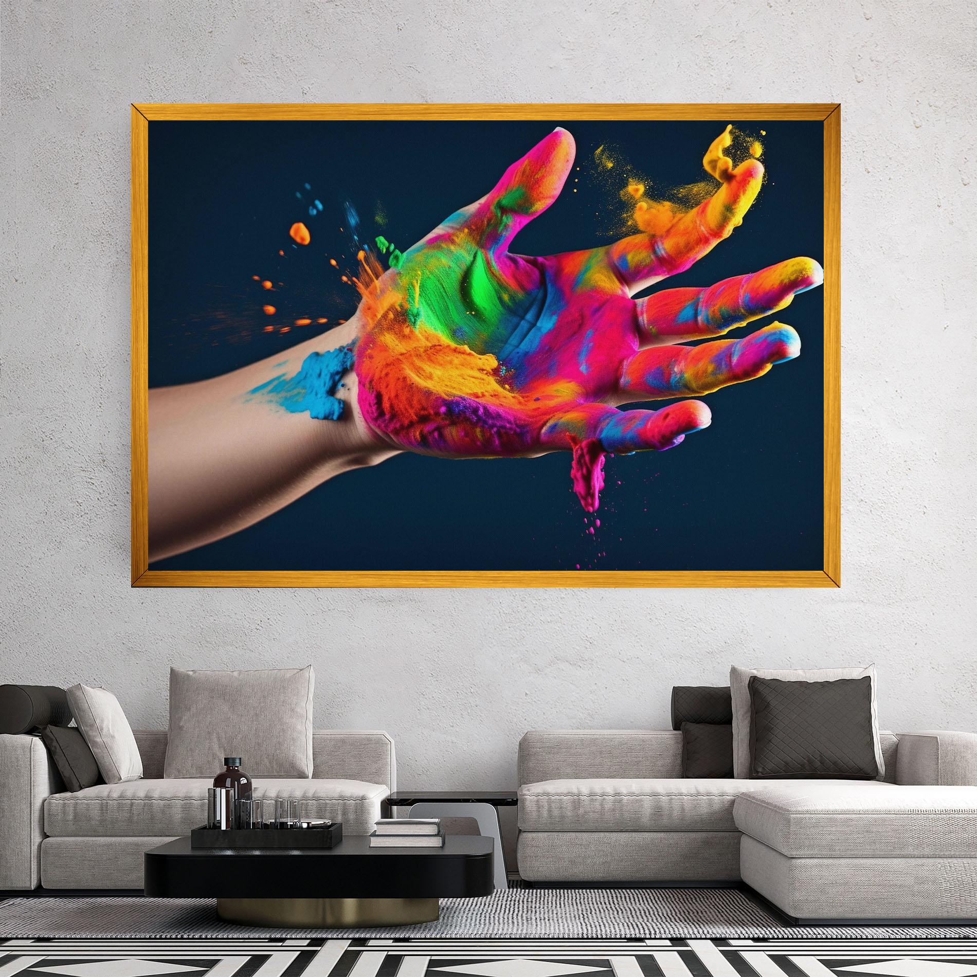 Tablou Canvas Colorful Hand mockup 2