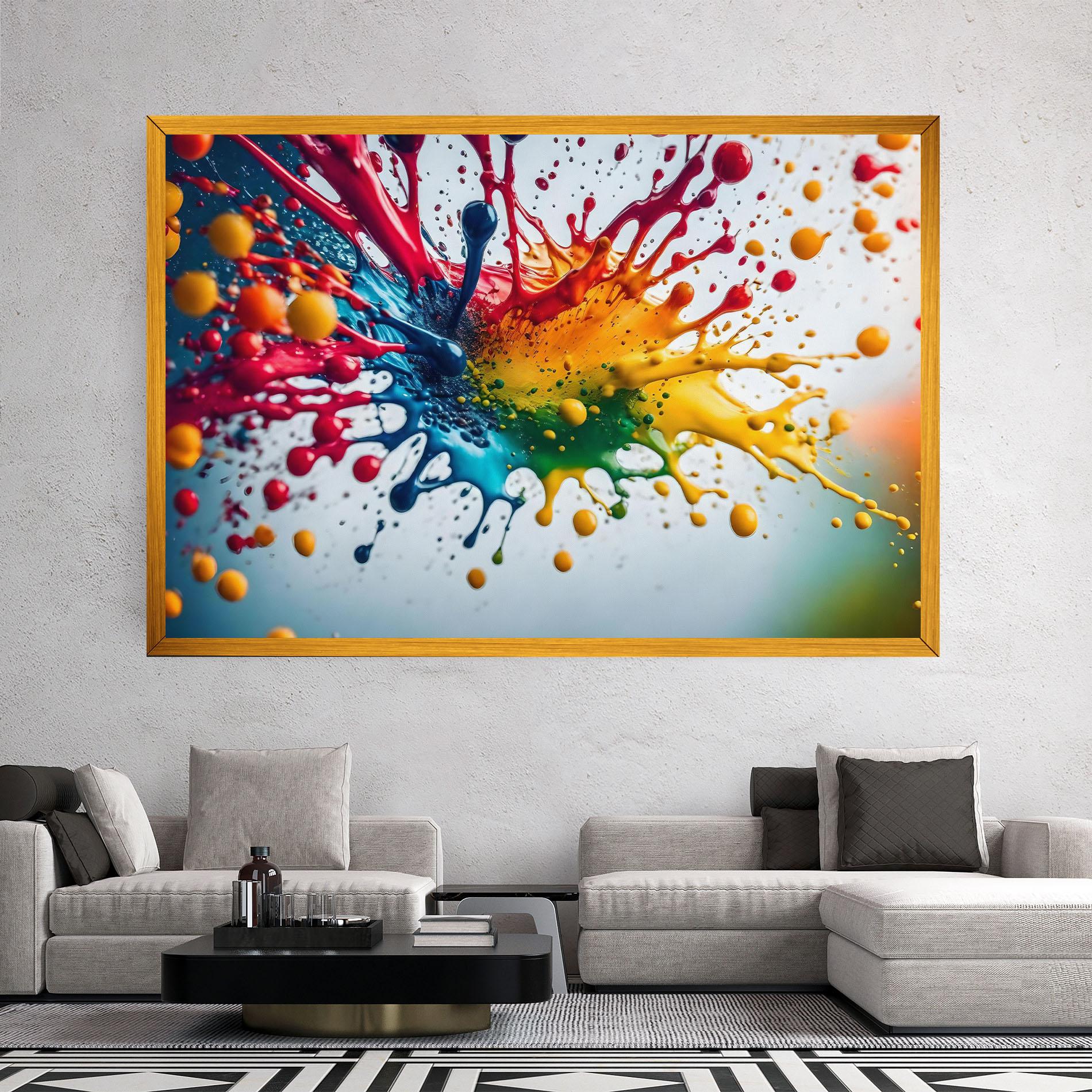 Tablou Canvas Colorful Splash Rainbow mockup 2