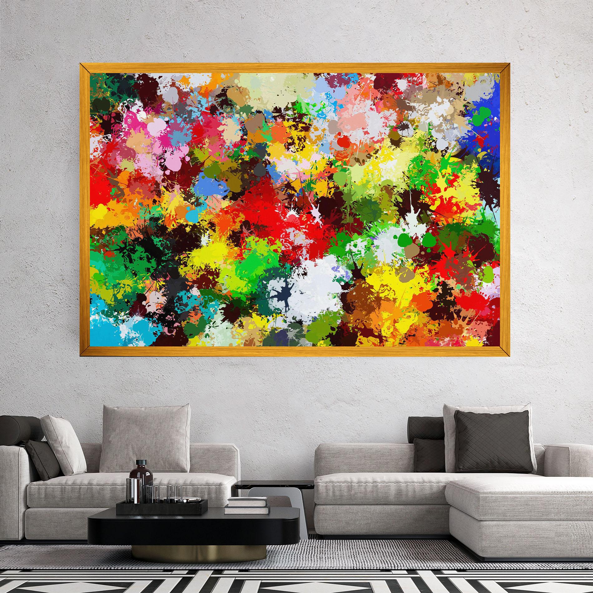 Tablou Canvas Flowers Shaped Stains mockup 2