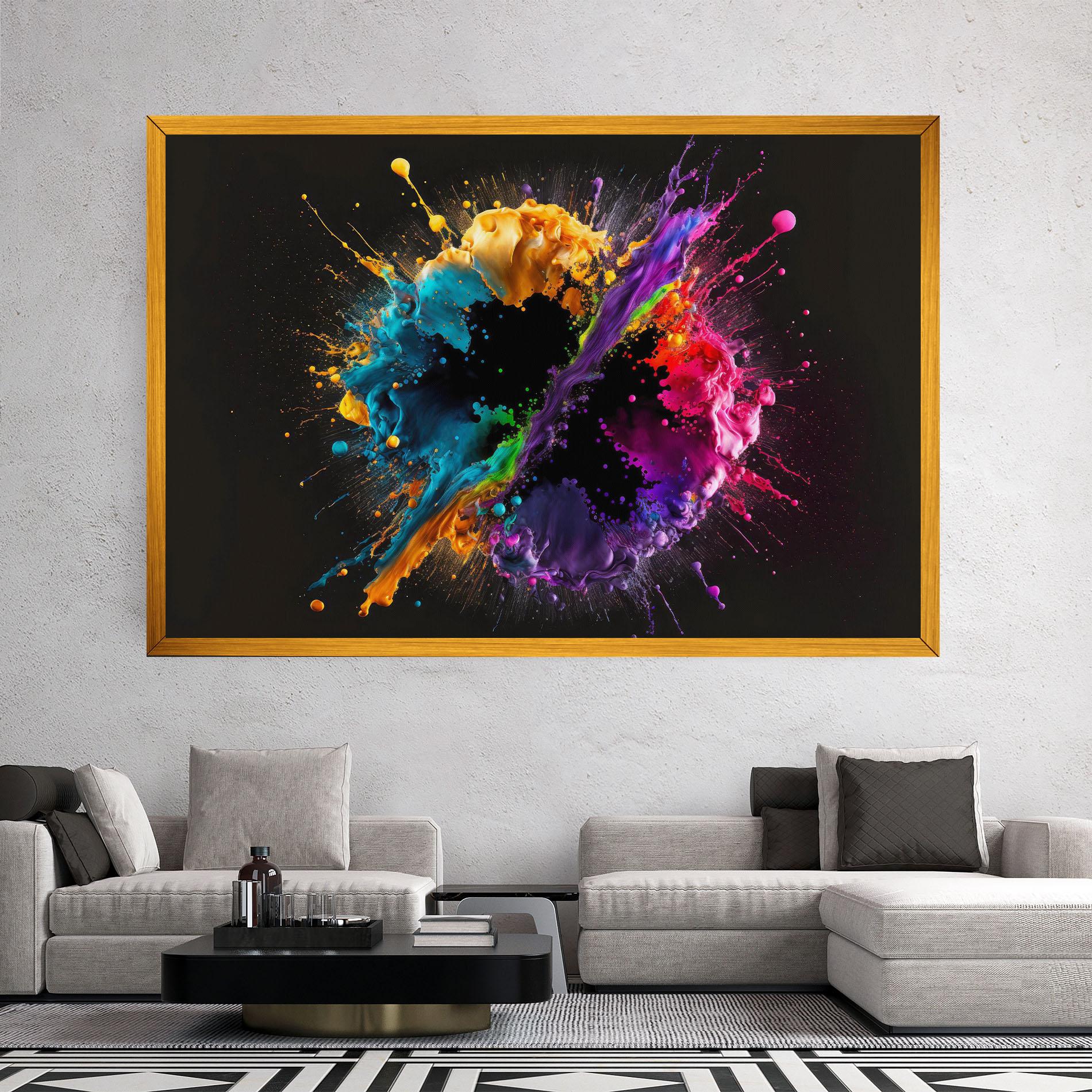 Tablou Canvas Oily Splash Explosion mockup 2